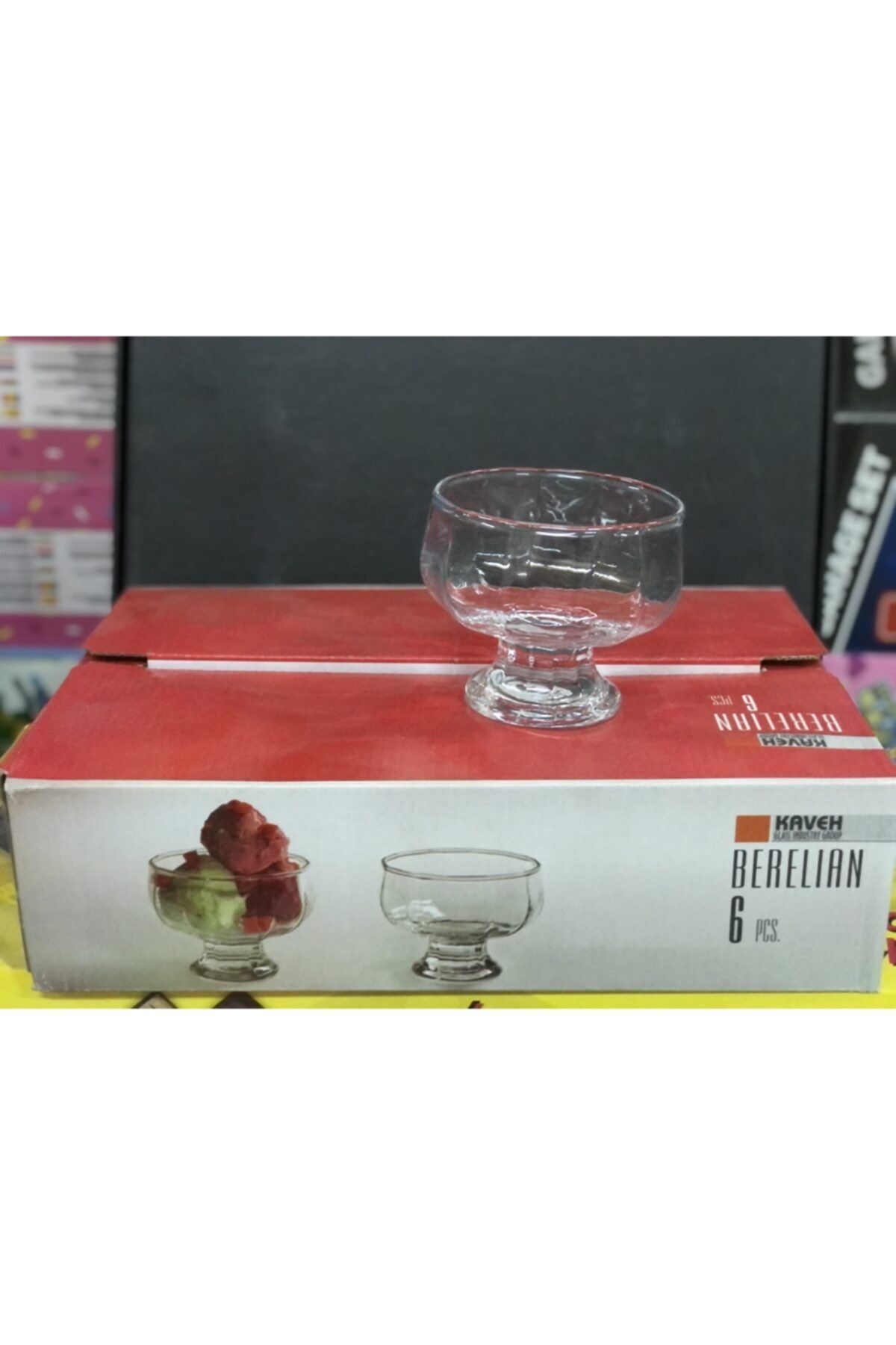 KAVEH Dondurmalık / Şekerlik Cam 6 Lı Berellant