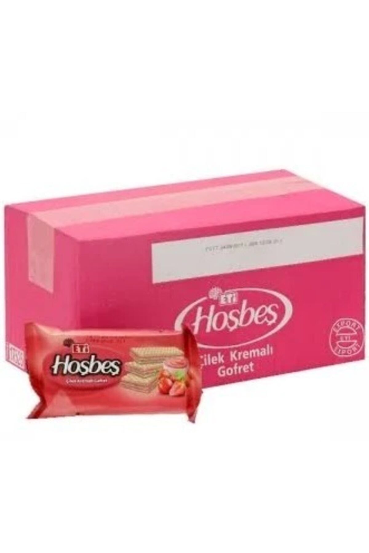 Eti Hoşbeş Çilek Kremalı Gofret 142 Gr X 20 Adet