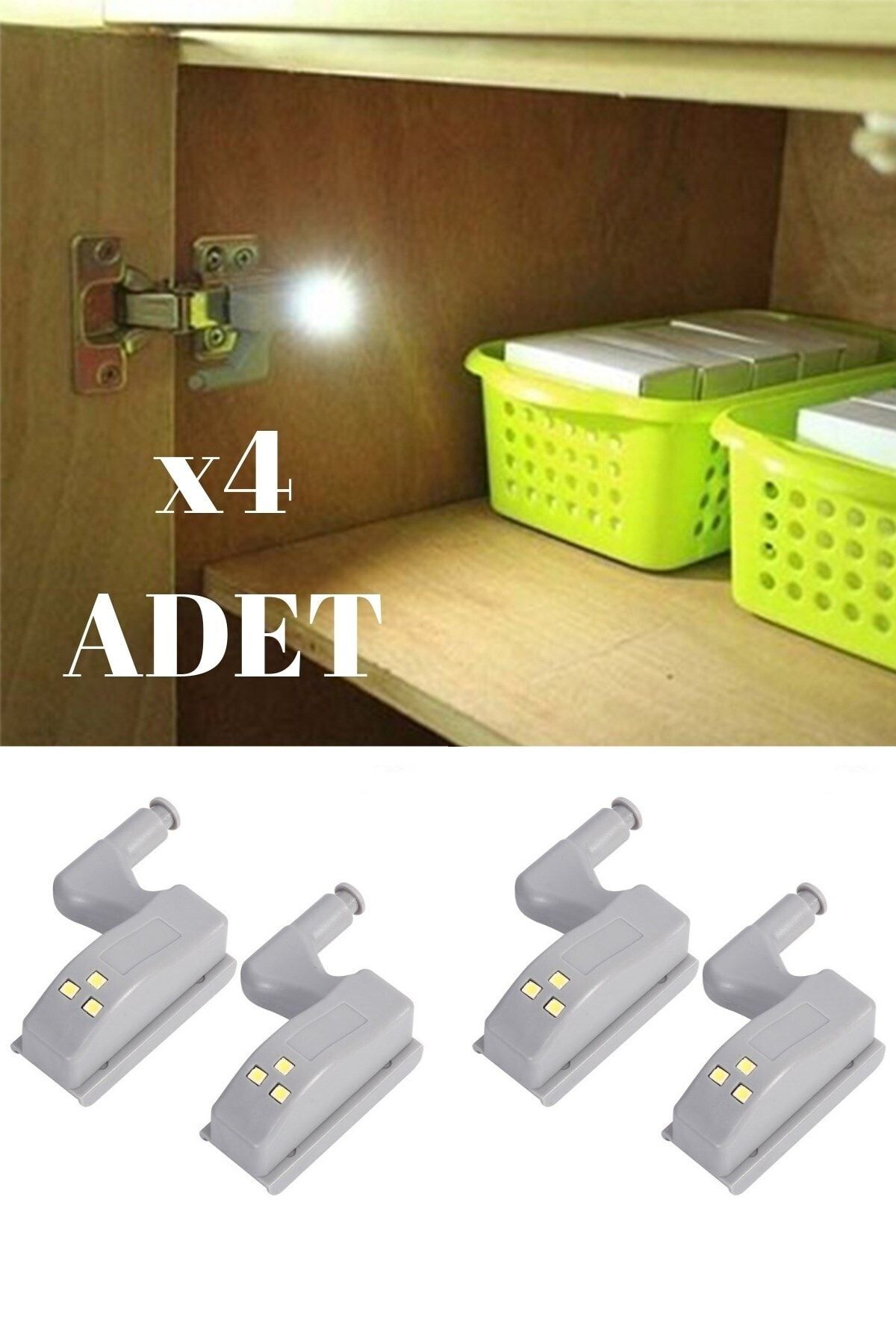 Buffer 4 Adet Gardrop Dolap Içi Led Aydınlatıcı