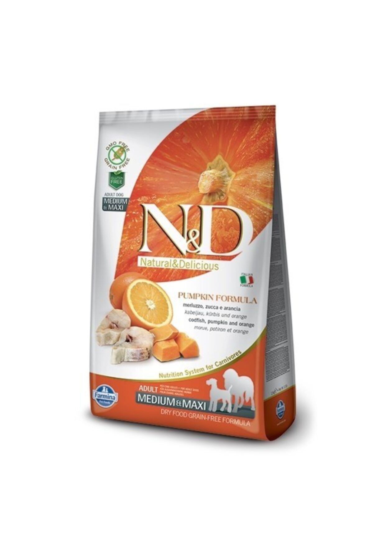 N&D Ocean Balkabaklı Morina Balıklı Tahılsız Köpek Maması 12 kg