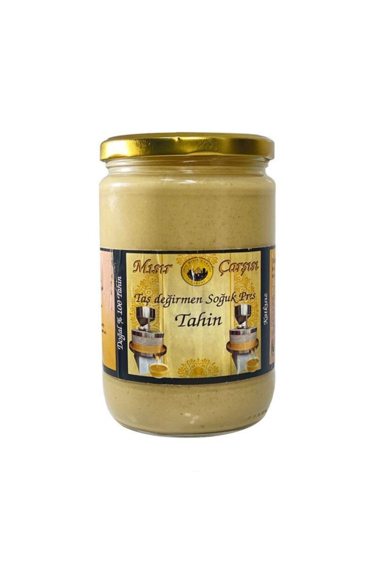 Doğal Tahin Tarihi Mısır Çarşısı Taş Değirmen Soğuk Pres Tahin 650 Gr