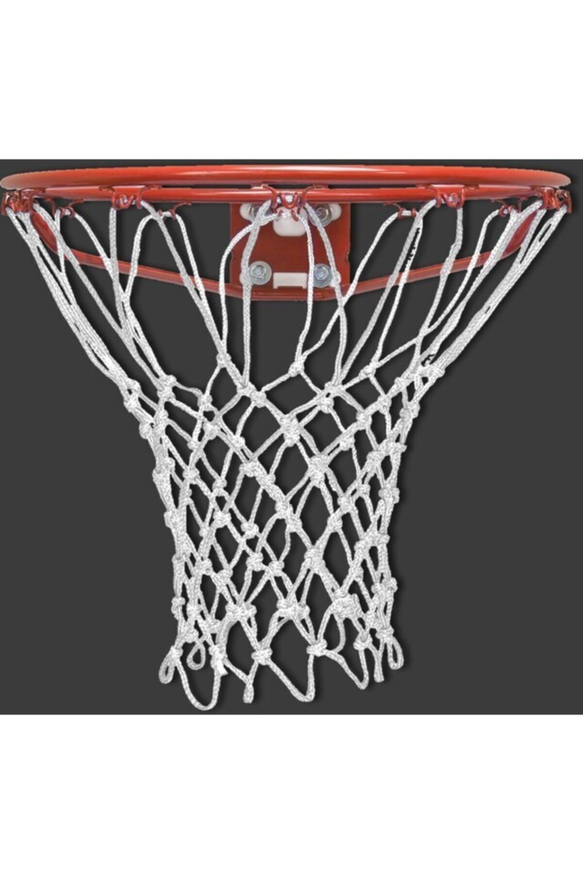 ÖZBEK Basketbol Filesi 4mm Polys. Beyaz - 2 Adet (basketbol Pota Ağı)