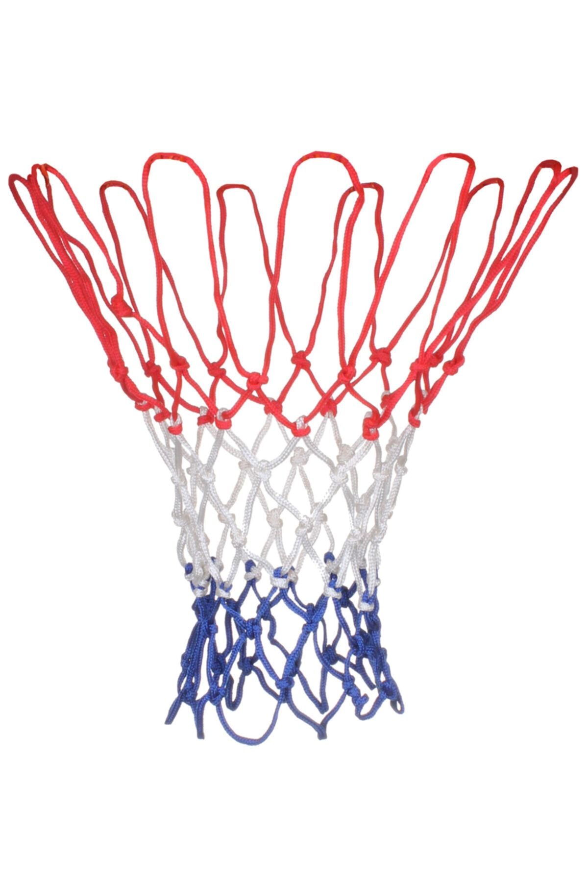 ÖZBEK Basketbol Filesi 4mm Polys. Kırmızı - Beyaz - Mavi - 2 Adet (basketbol Pota Ağı)