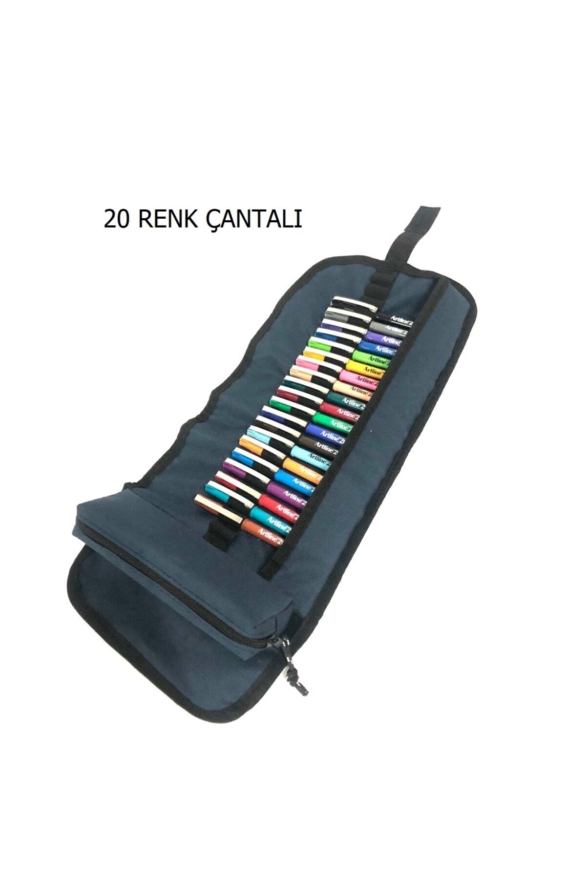 artline 200 Fineliner 0.4 Mm Ince Uçlu Yazı Ve Çizim Kalemi 20 Renk Çantalı Set