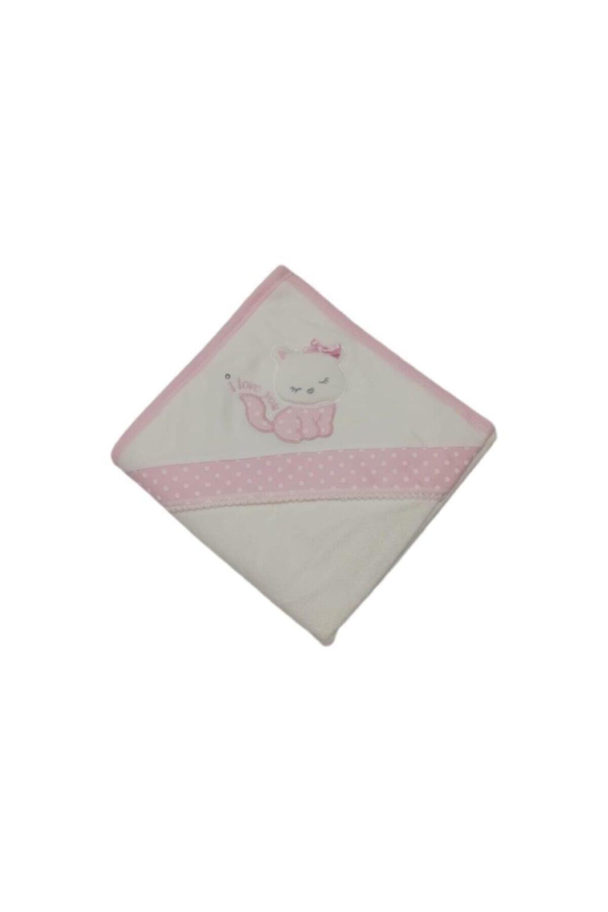 Hazal Baby Kedi Nakışlı Havlu