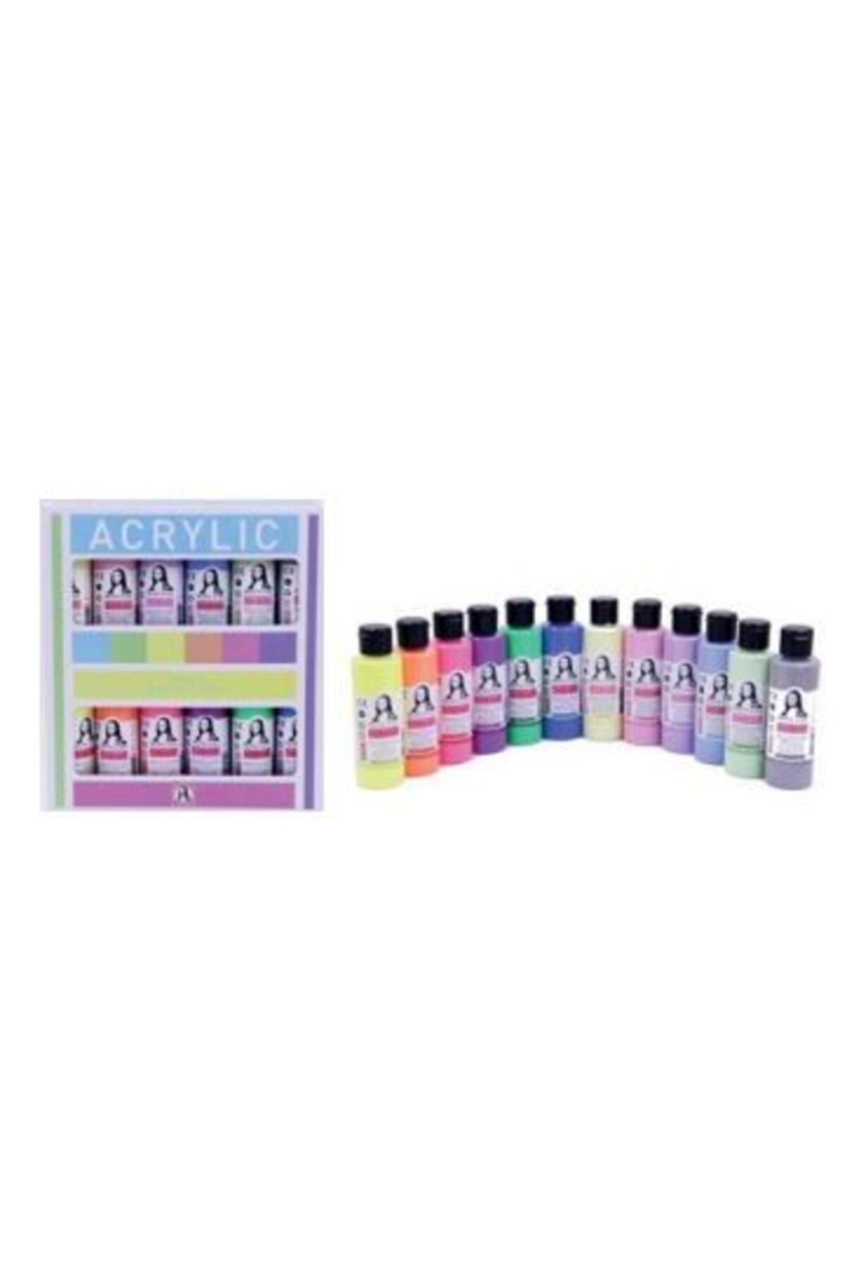 sudor monalisa chalky pastel ve neon renkler akrilik boya seti 12x70 ml set fiyati yorumlari trendyol