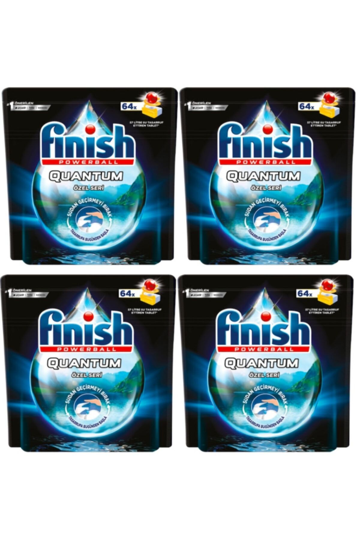 Finish Quantum Quantum Özel Seri Bulaşık Makinası Deterjanı Limonlu 64 Tablet X4 Paket 256 Tablet