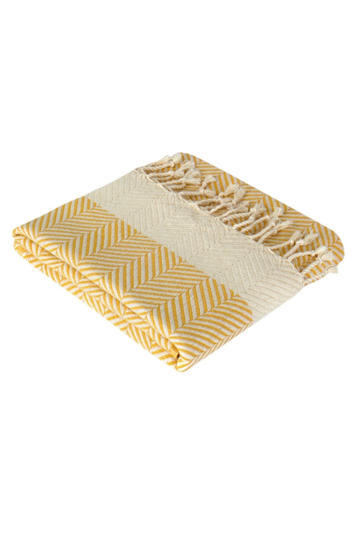 Trimita Peştamal Hiera Xl Beden Sarı 100x220 Cm Pamuk Ince Dokulu 500 gram