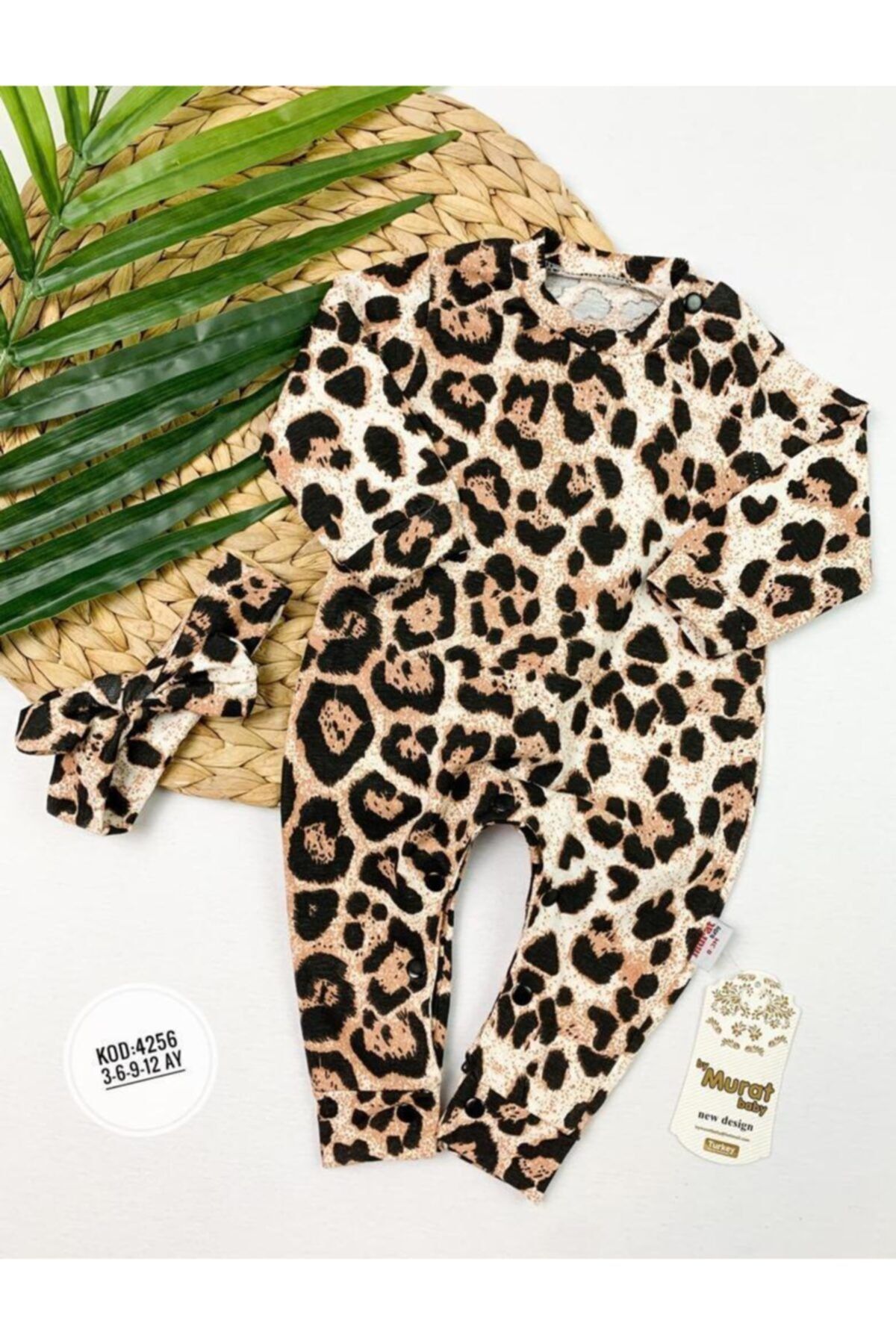 runbaby bandanali leopar desenli bebek tulum fiyati yorumlari trendyol