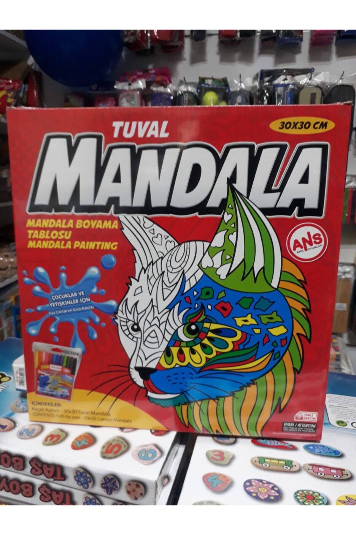 Elif İş Eğitimi Mandala Tuval Boyasıyla Birlikte 30*30cm Ebatında Muhteşem Bir Hobi Ürünü