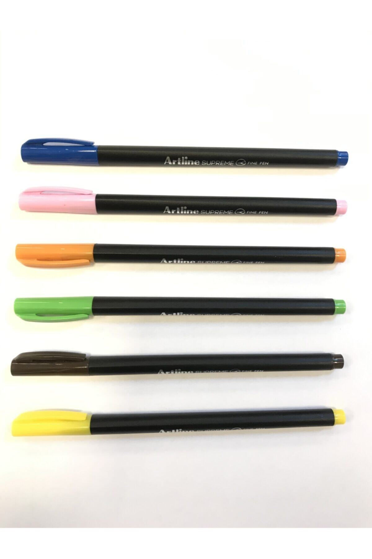 artline Ince Uçlu Keçeli Kalem Seti 6lı Supreme Fine Pen
