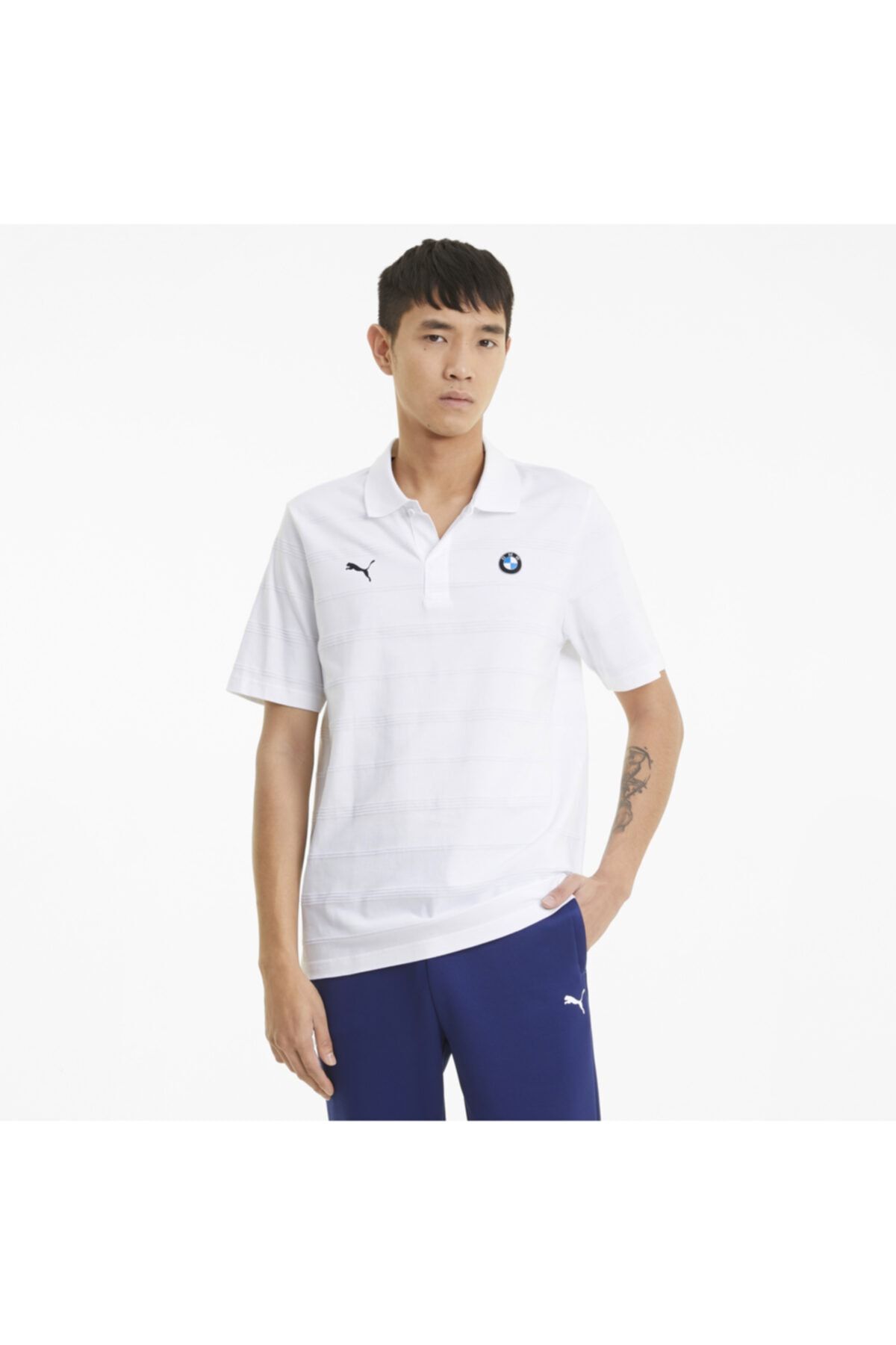 Puma Erkek Beyaz Polo Yaka Tişört