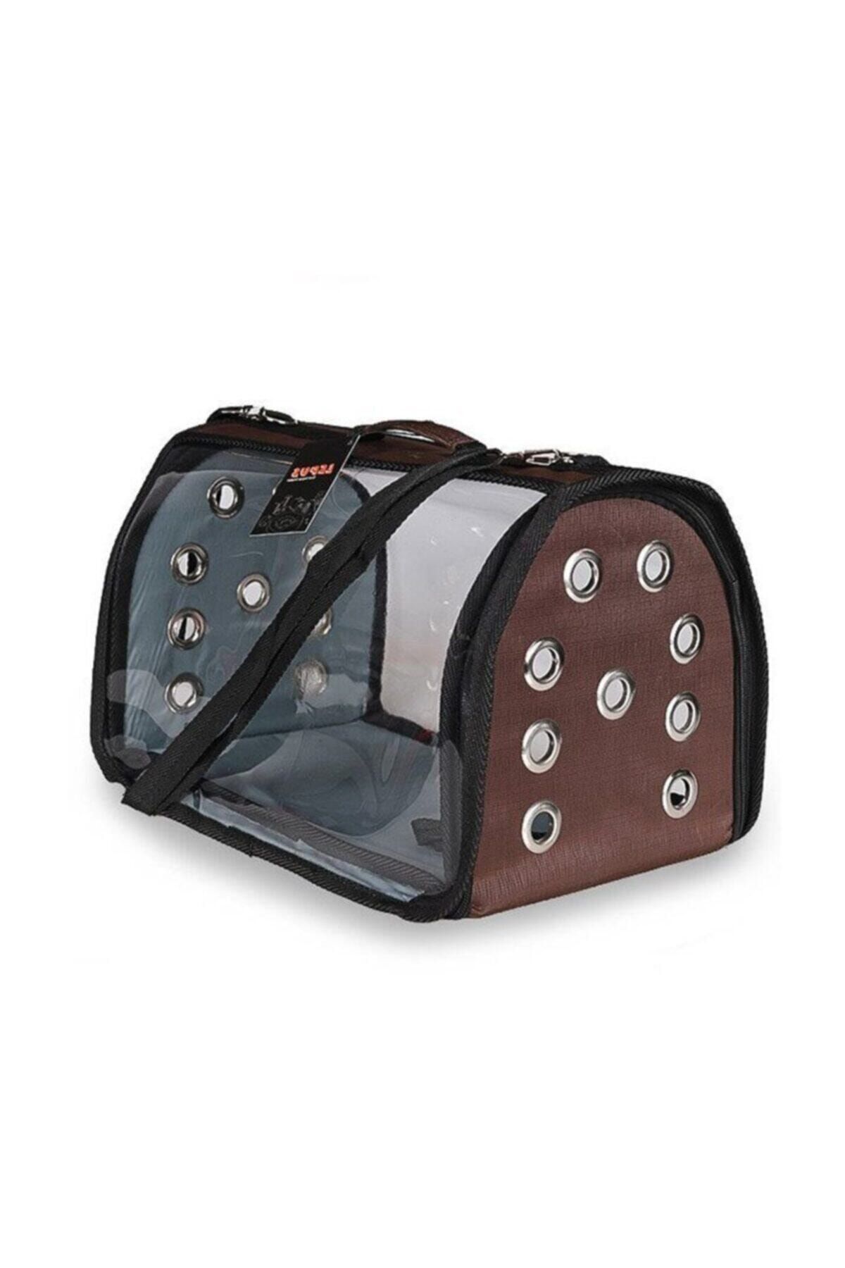Lepus Flybag Şeffaf Kedi Ve Köpek Taşıma Çantası 25 X 40 X 25h Cm Kahverengi
