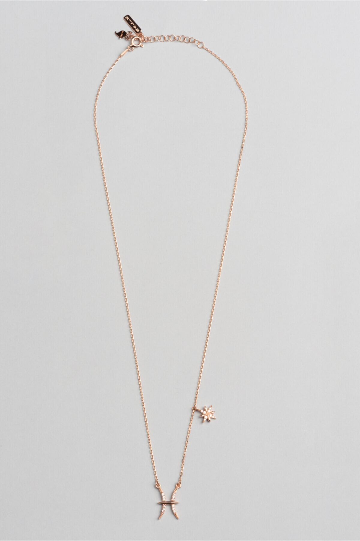 So CHIC... Zodyak Koleksiyonu Balık Burcu 18k Rose Altın Kaplama Kolye