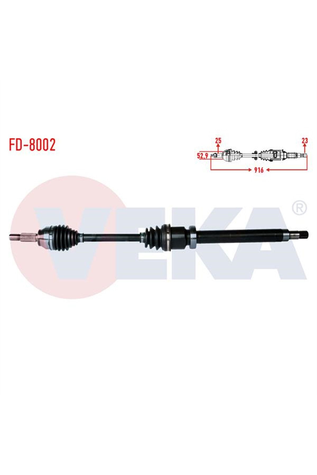 parcaplus Aks Komple Sağ Ön Ford Fiesta V 1.4 Tdcı Uzunluk 916mm 2001-2008