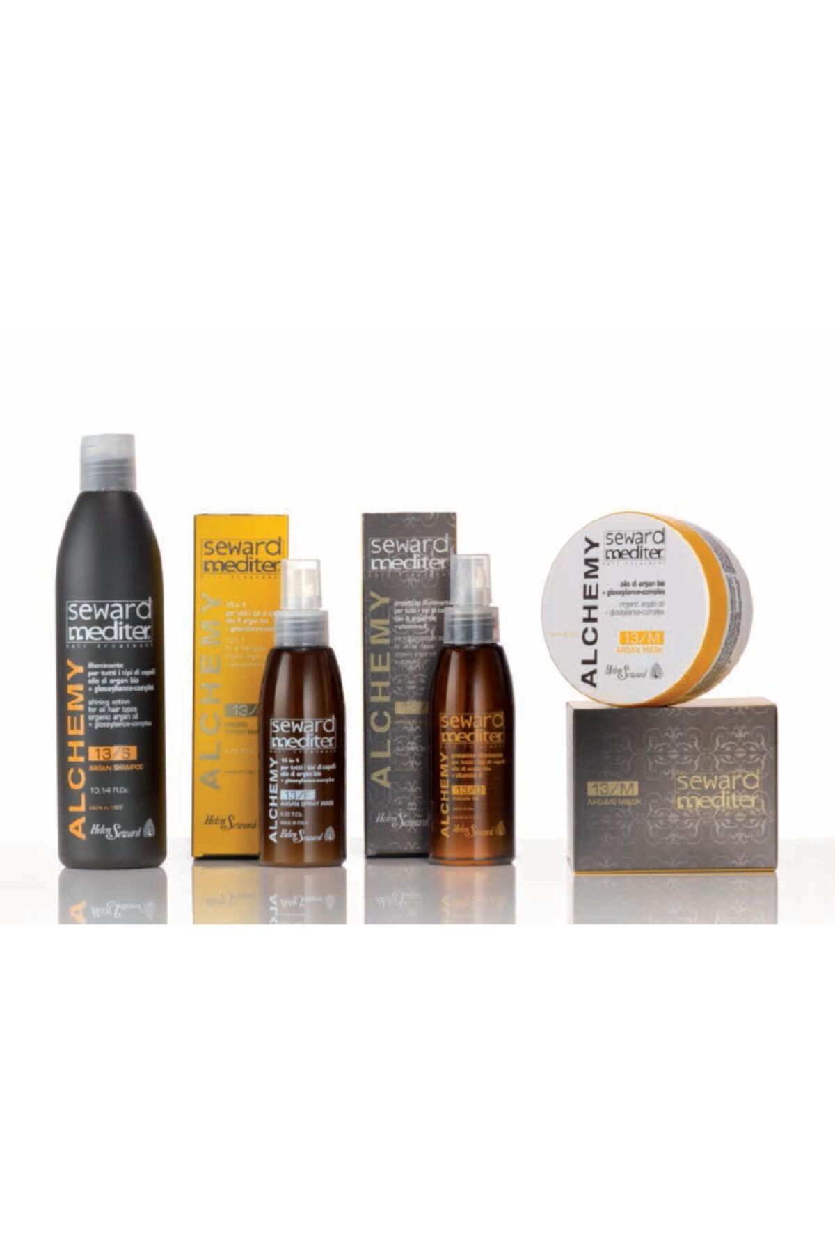 Helen Seward Alchemy Set 13/s Shampoo300ml.+13/s Argn Spray 125ml.+13/m Mask 250ml.+13/0 Oil 125ml.