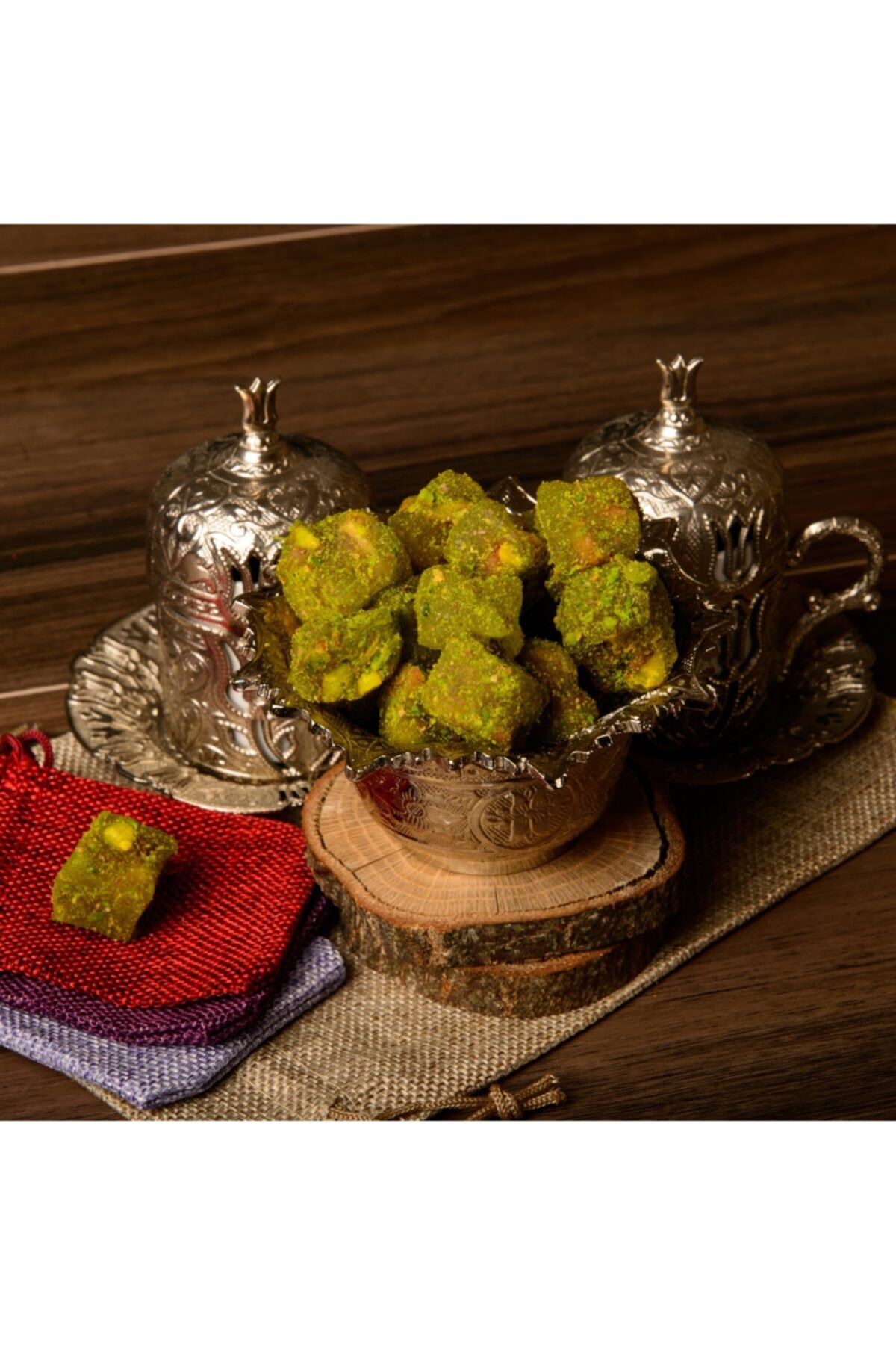 ARİF ŞEKERLEME Duble Antep Fıstıklı Küçük Lokum (1 Kg)