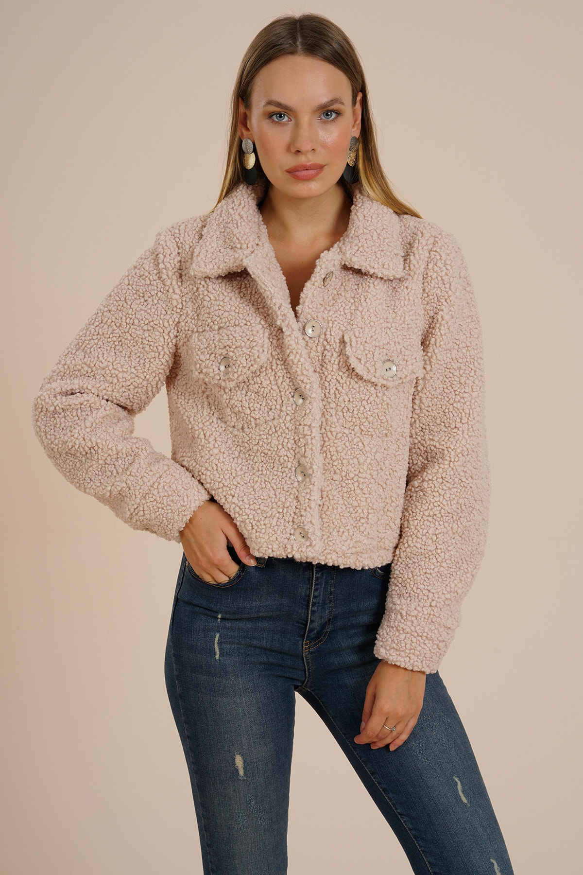 Markosin Kadın Bej Suni Ceket