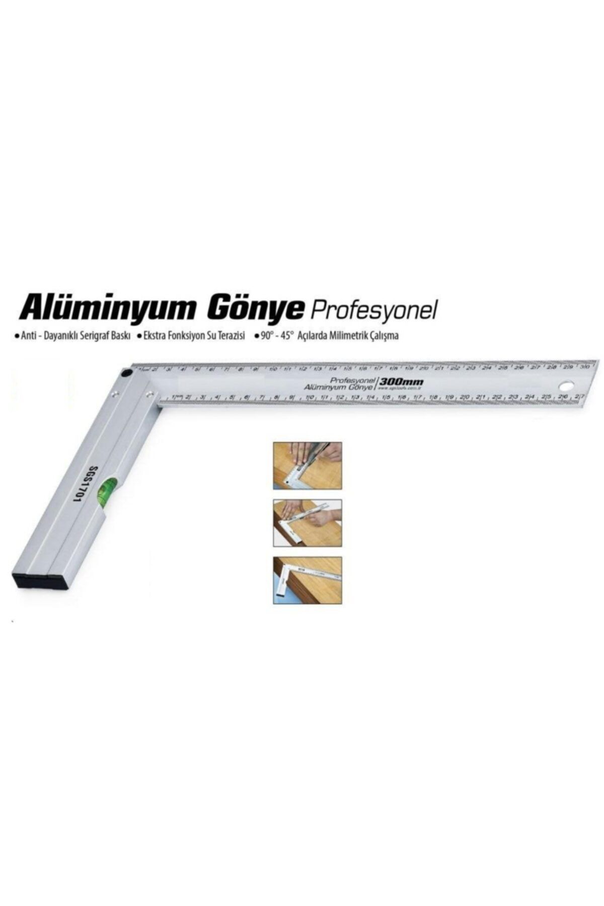 OEM Sonax 250mm Alüminyum Gönye 25cm Gönye