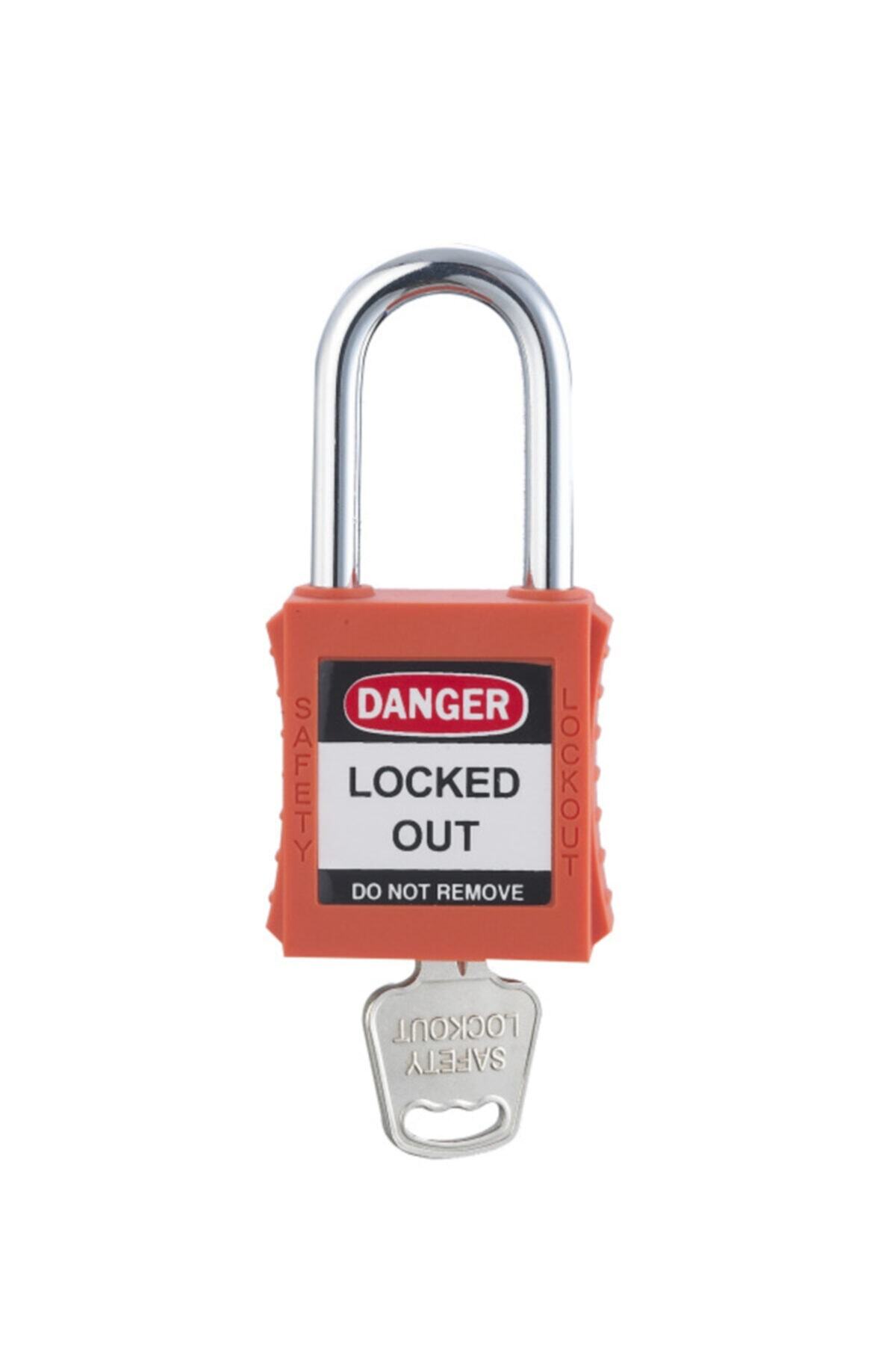 Locksan 38mm Çelik Çene Emniyet Asma Kilit - Kısa (turuncu)