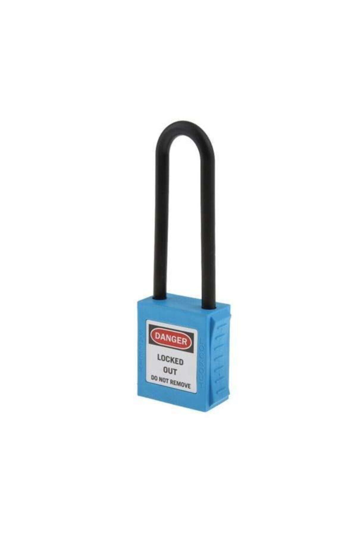 Locksan 76mm Plastik Çene Emniyet Asma Kilit - Uzun (mavi)
