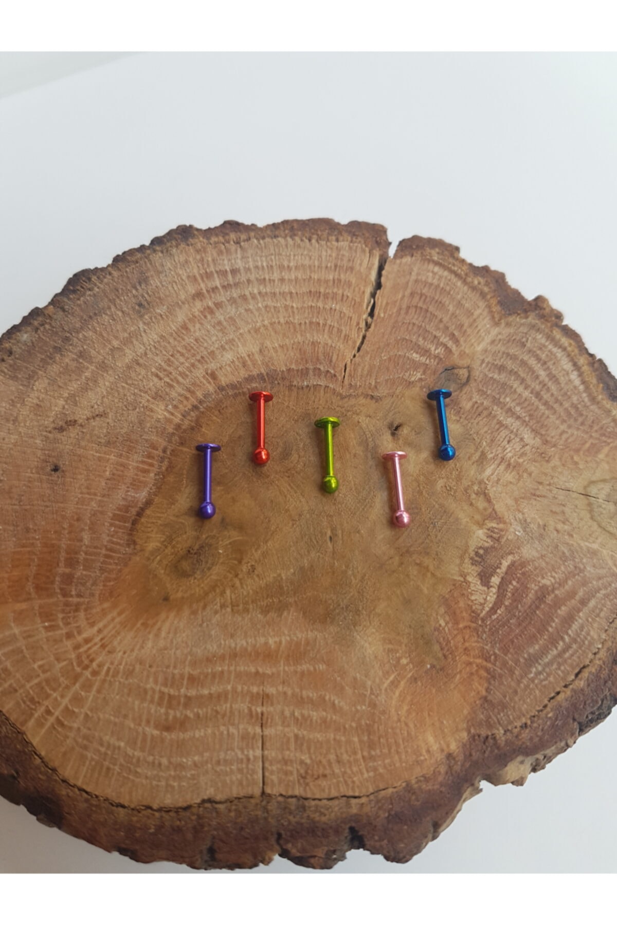 Karınca Piercing Yeşil Labret Tragus Kıkırdak Helix Dudak Kulak Piercing