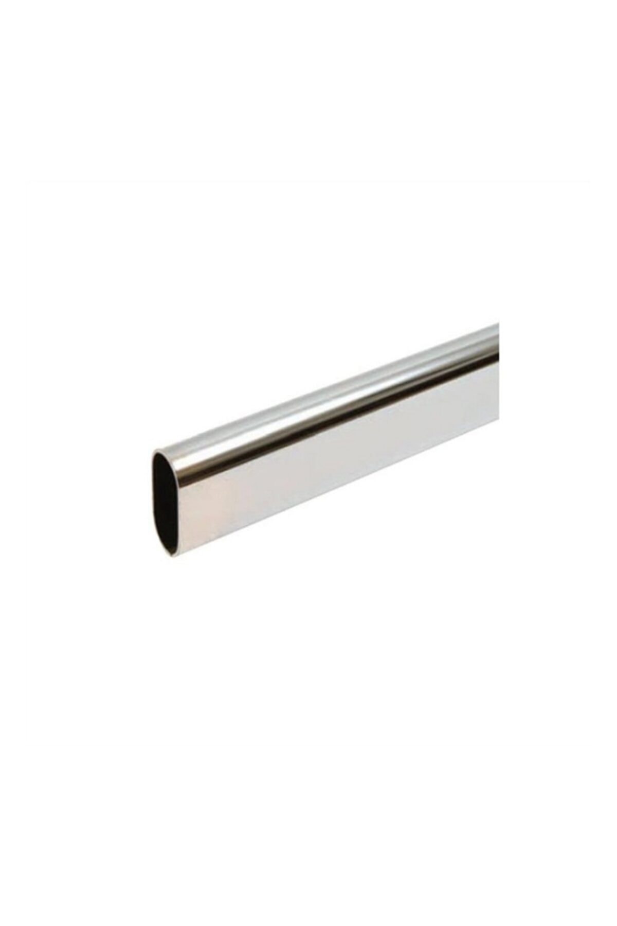 CLV PORSELEN KULP Oval Elbise Askı Borusu Krom Kaplama 1 Metre Uzunluk Ve Standart Ölçü (15MMX30MM)