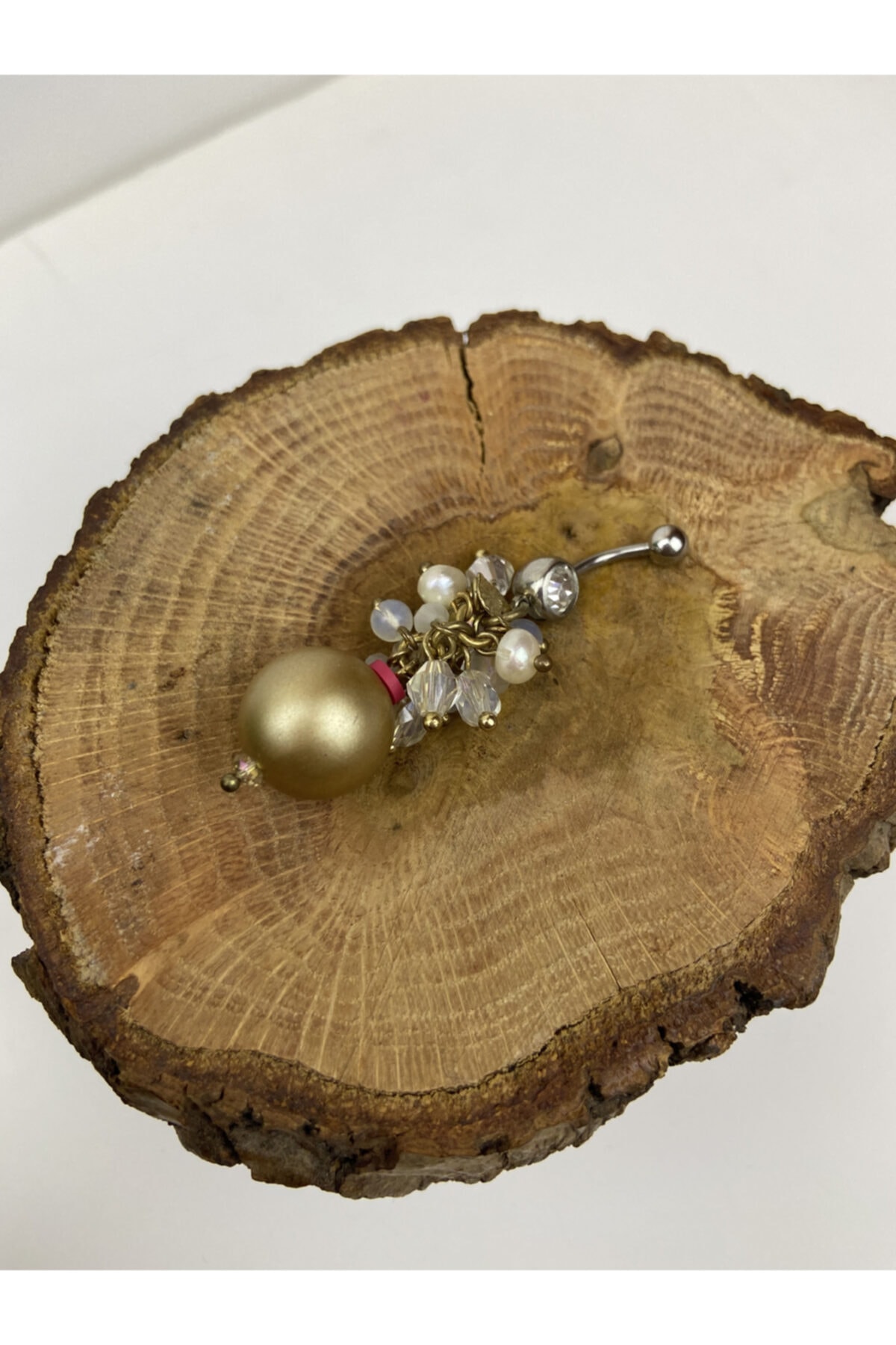Karınca Piercing Saçaklı Kokoş Elit Butik Taşlı Sallantılı Göbek Deliği Piercingi
