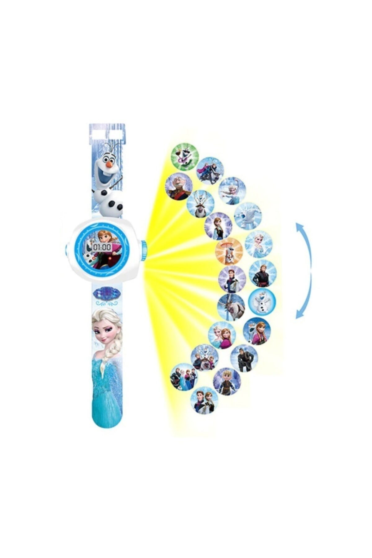 joylink cocuk beyaz frozen elsa figurlu projeksiyonlu dijital kol saati fiyati yorumlari trendyol