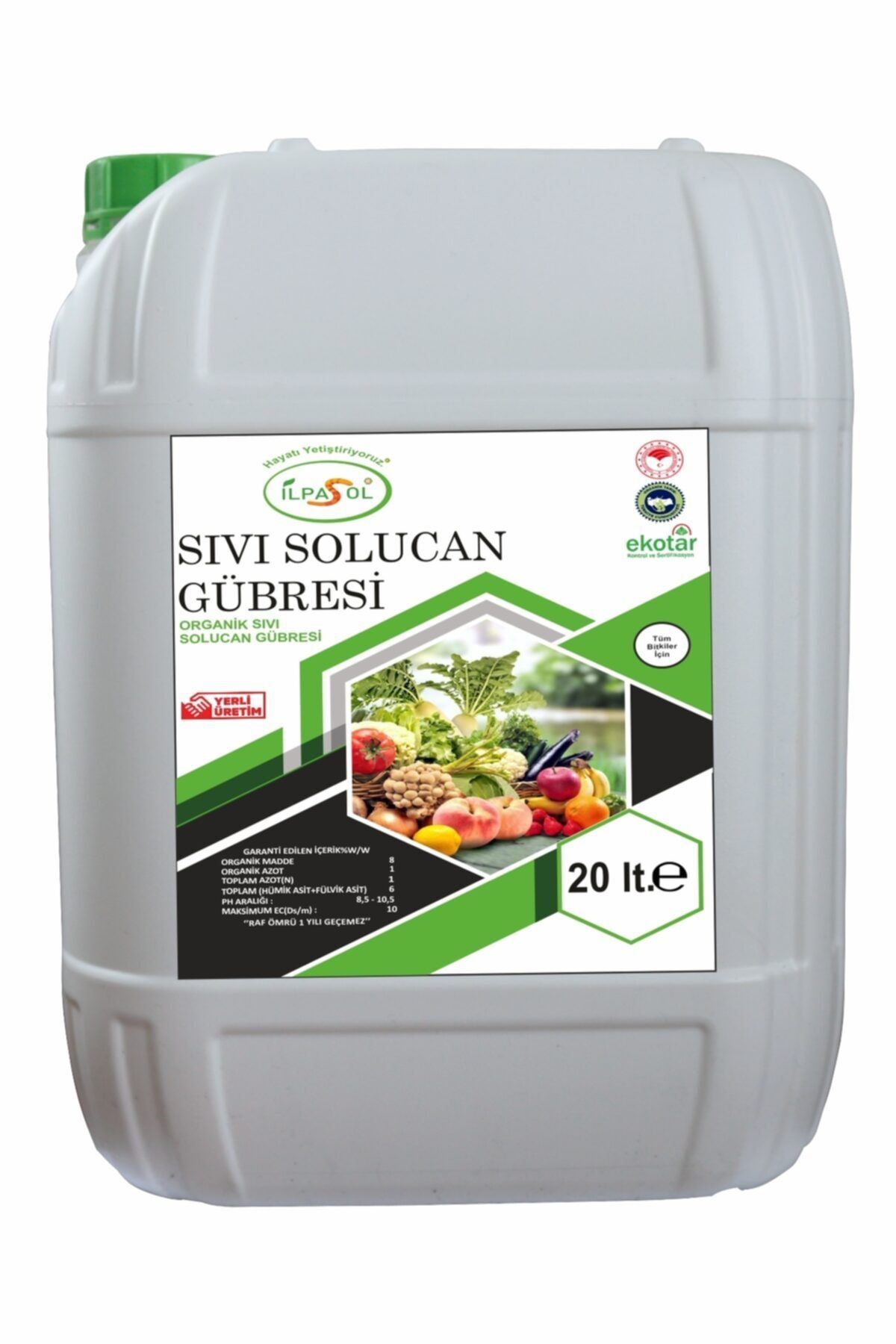 ilpasol ® %100 Organik Sıvı Solucan Gübresi 20litre