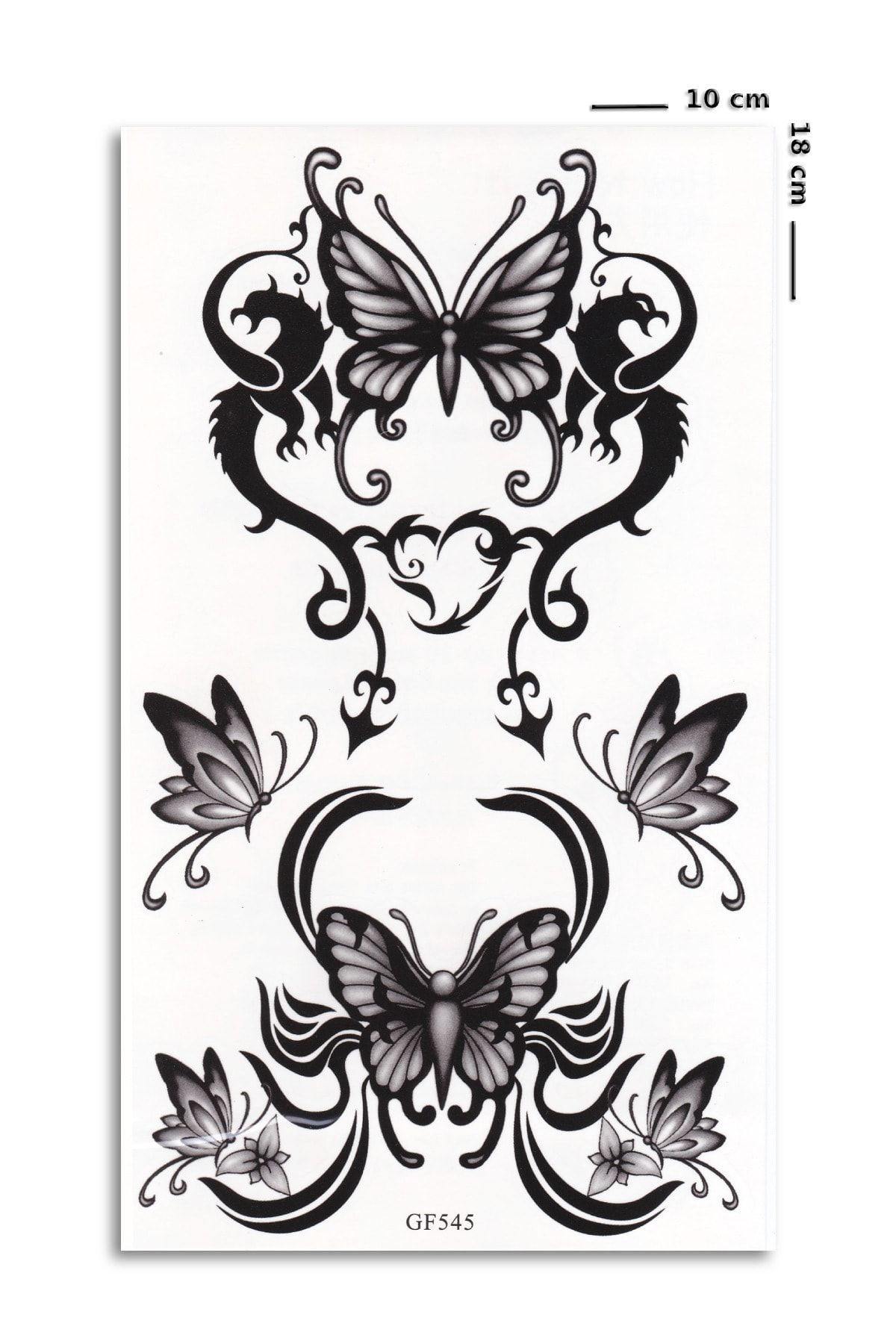 BP Tattoo Kelebek Tribal Geçici Dövme