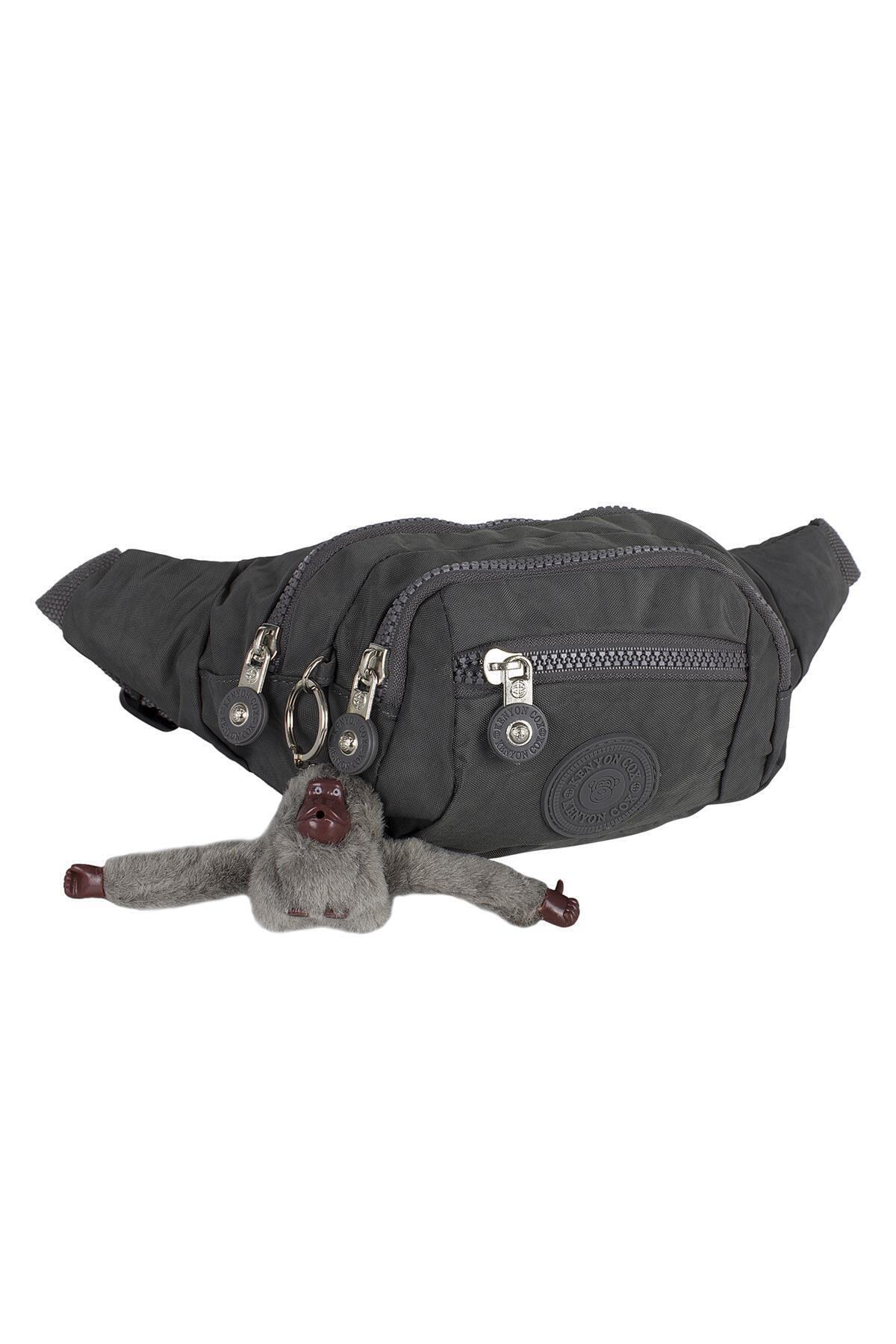 Kenyon Cox Kadın Klinkır Kumaş Bel Ve Göğüs Çantası Gri