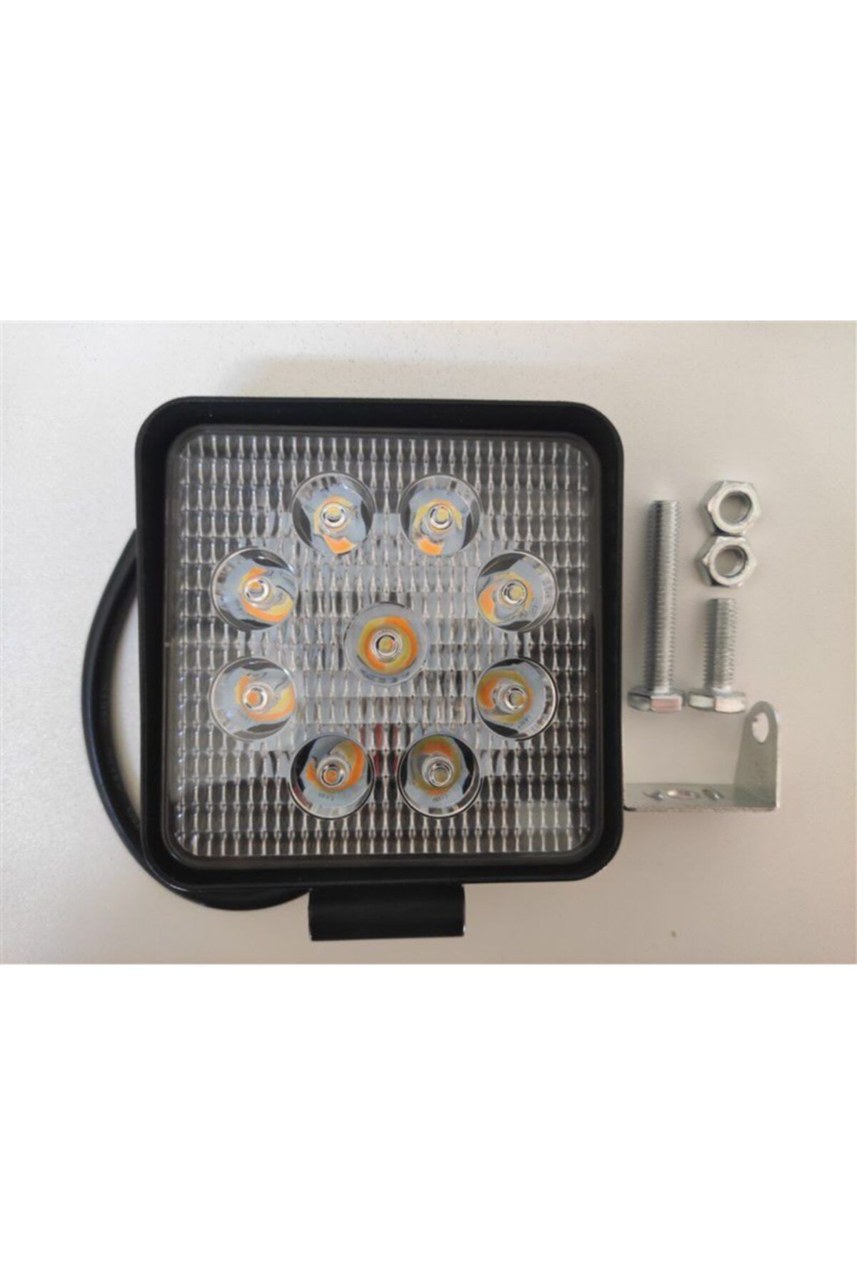 REPLAX Sarı Beyaz Flaşlı Off Road Projektör Forklift Lamba 9 Led Kare 10-80v 27w