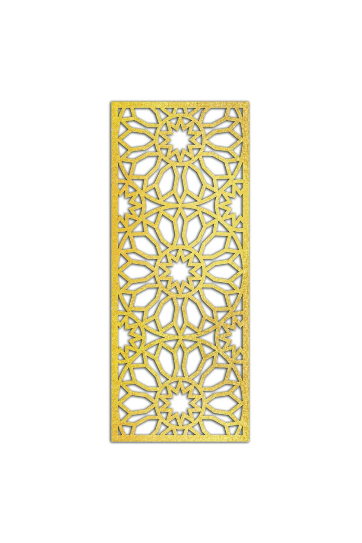 Liar Dekor Liar Ahşap Seperatör (Paravan) - KSP-201 - (10 mm) - (85 cm x 210 cm) - (Gold)