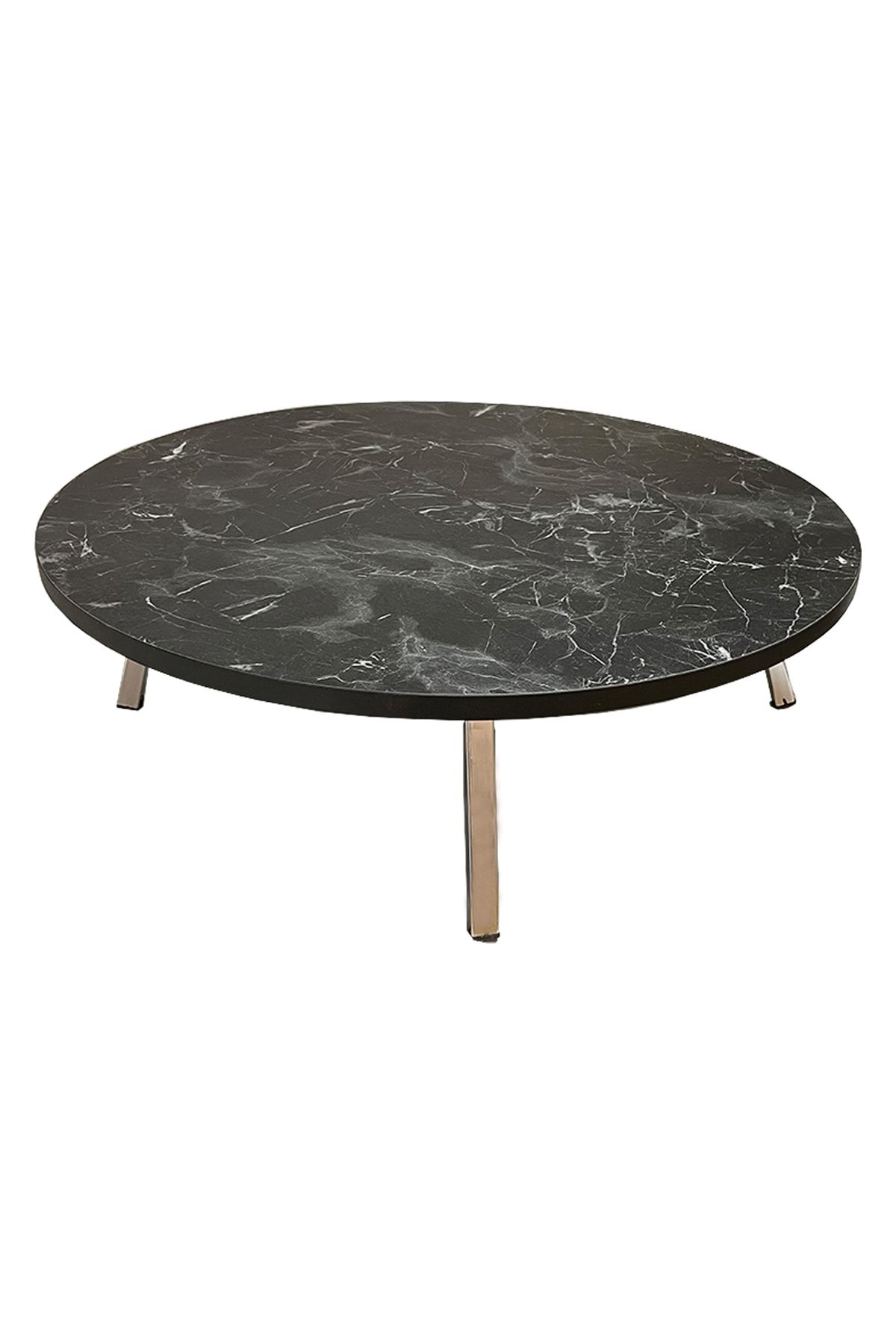 Durusilya Mobilya Yer Sofrası Katlanır Metal Ayaklı Mermer 70 cm Hamur Açma