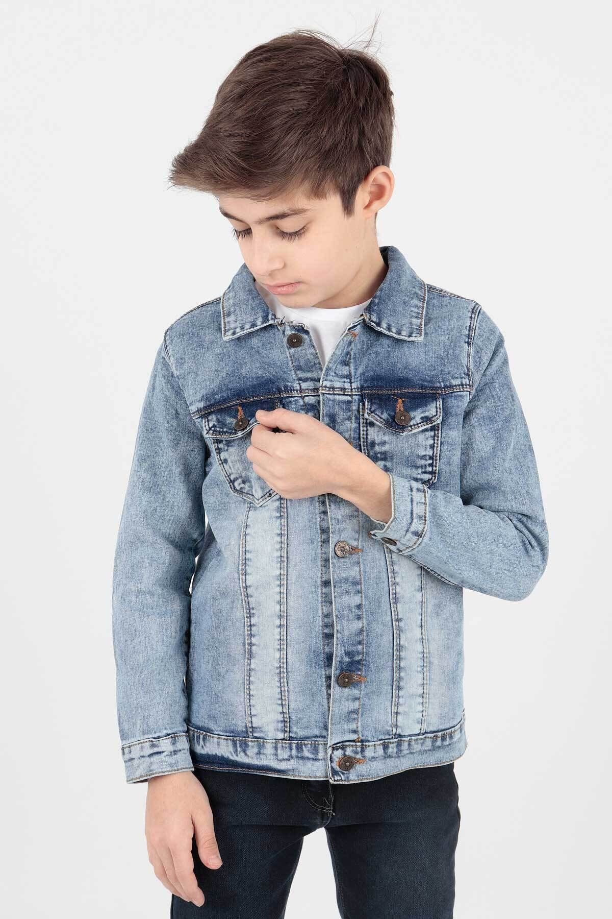 AHENG M Kids Boy s Jacket Boy s Denim Jacket Ak888176 Trendyol