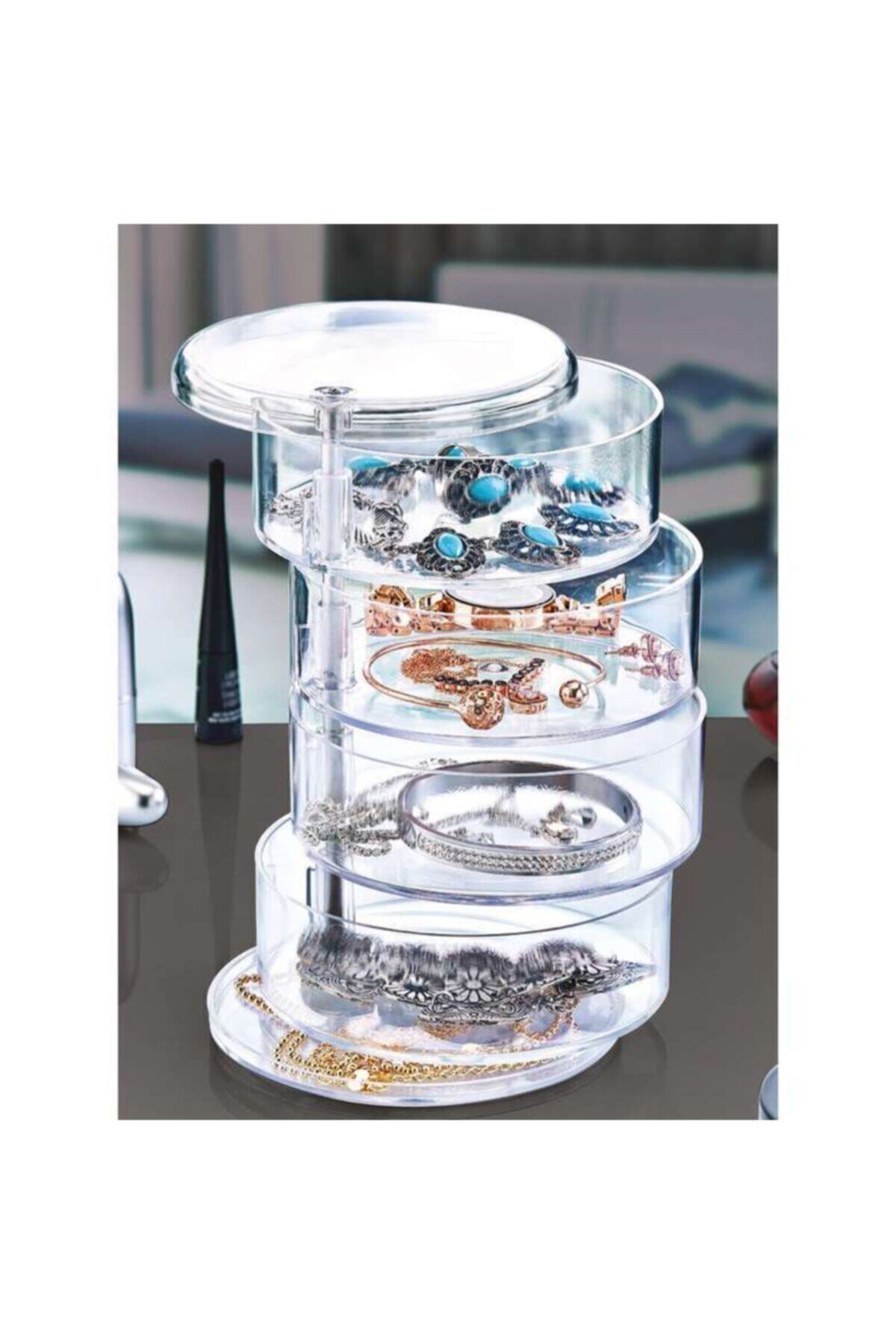 Bee Home Beehome 4 Katlı Silindir Takı Ve Makyaj Organizer