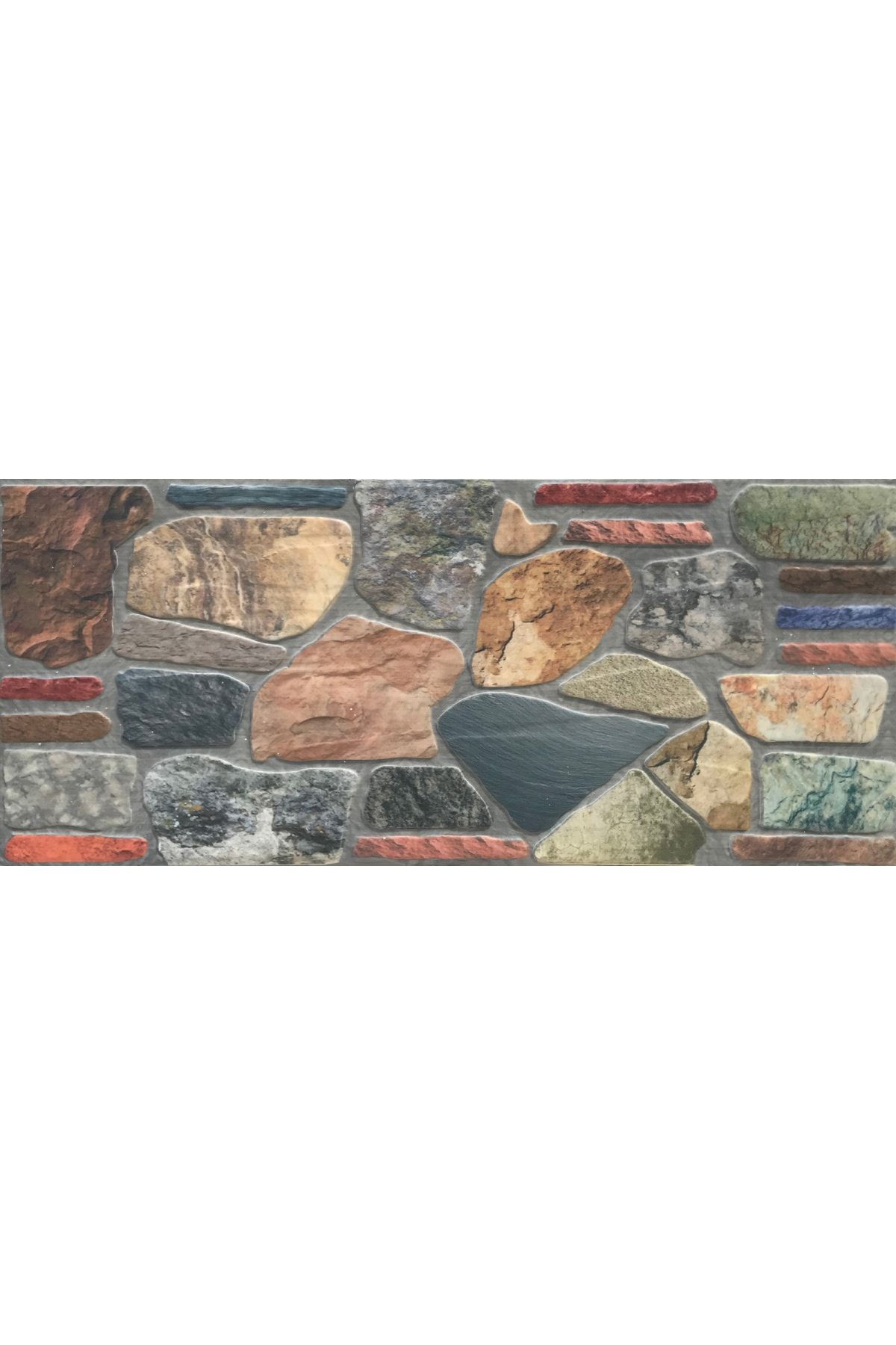 THERMOSİDİNG Kayrak Taşı Uv Baskılı Strafor Köpük Duvar Kaplama Paneli 10 Adet (50X120X3CM)(KY003)