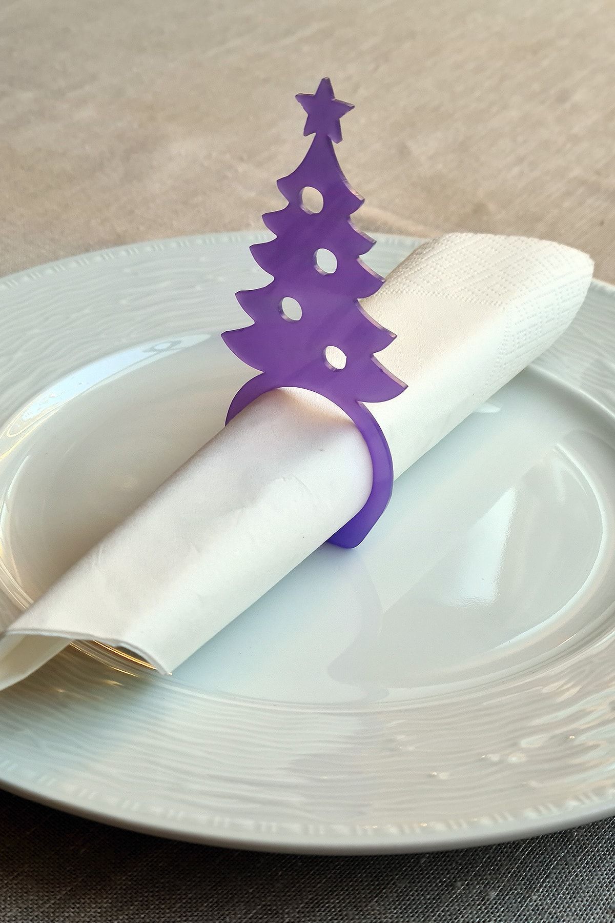 Purple napkin rings hotsell