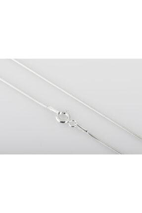 925 Ayar Gümüş Yılan Model Yuvarlak Ince Zincir Kolye 1,3 Mm Image 0