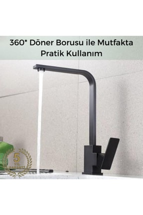 Siyah Mutfak Eviye Bataryası Image 1