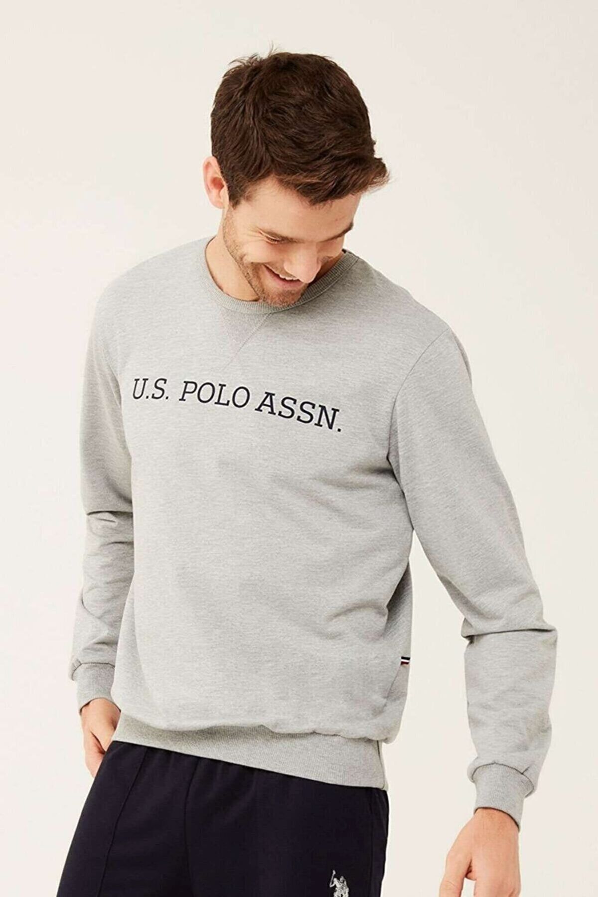U.S. Polo Assn. Sweatshirt Gray Trendyol