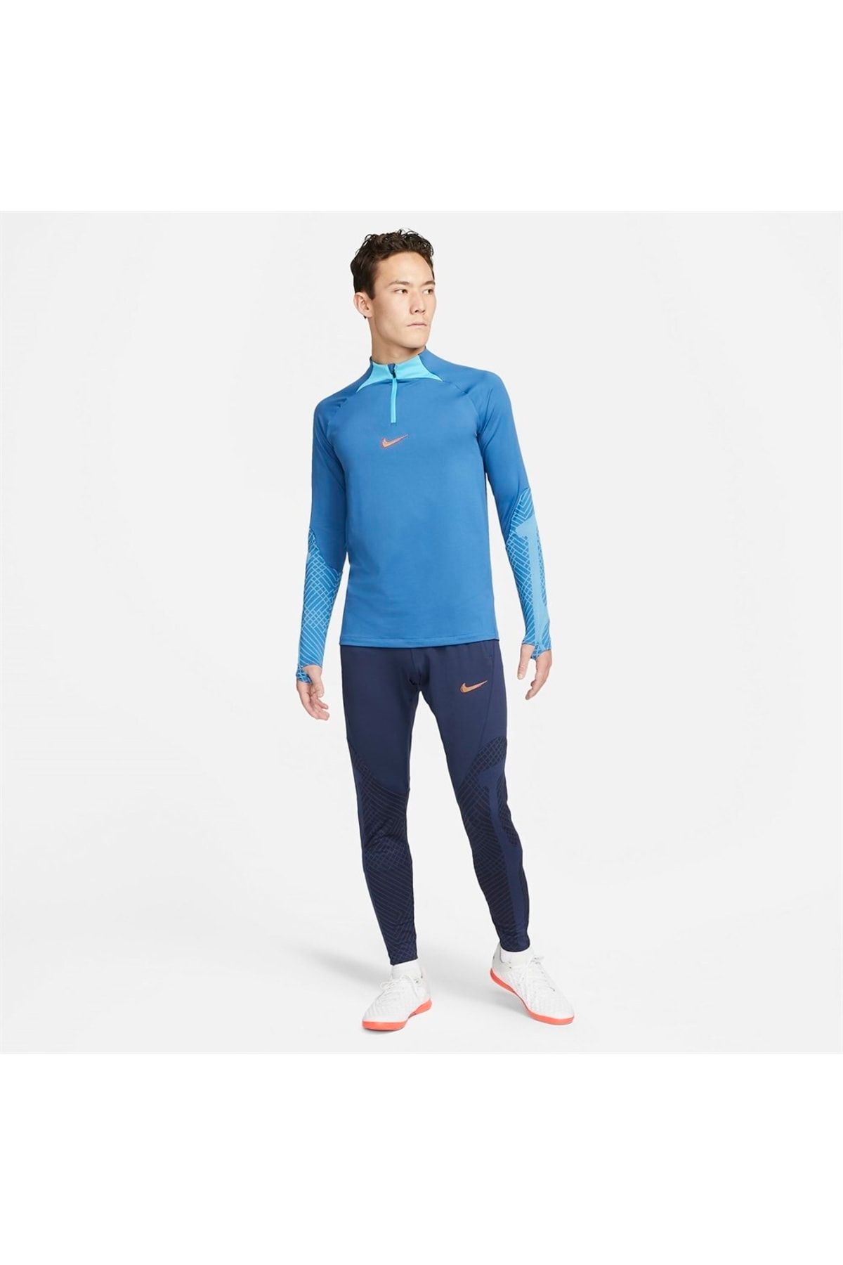 Nike Dri fit Strike Men s Football Navy Blue Sweatpants Trendyol