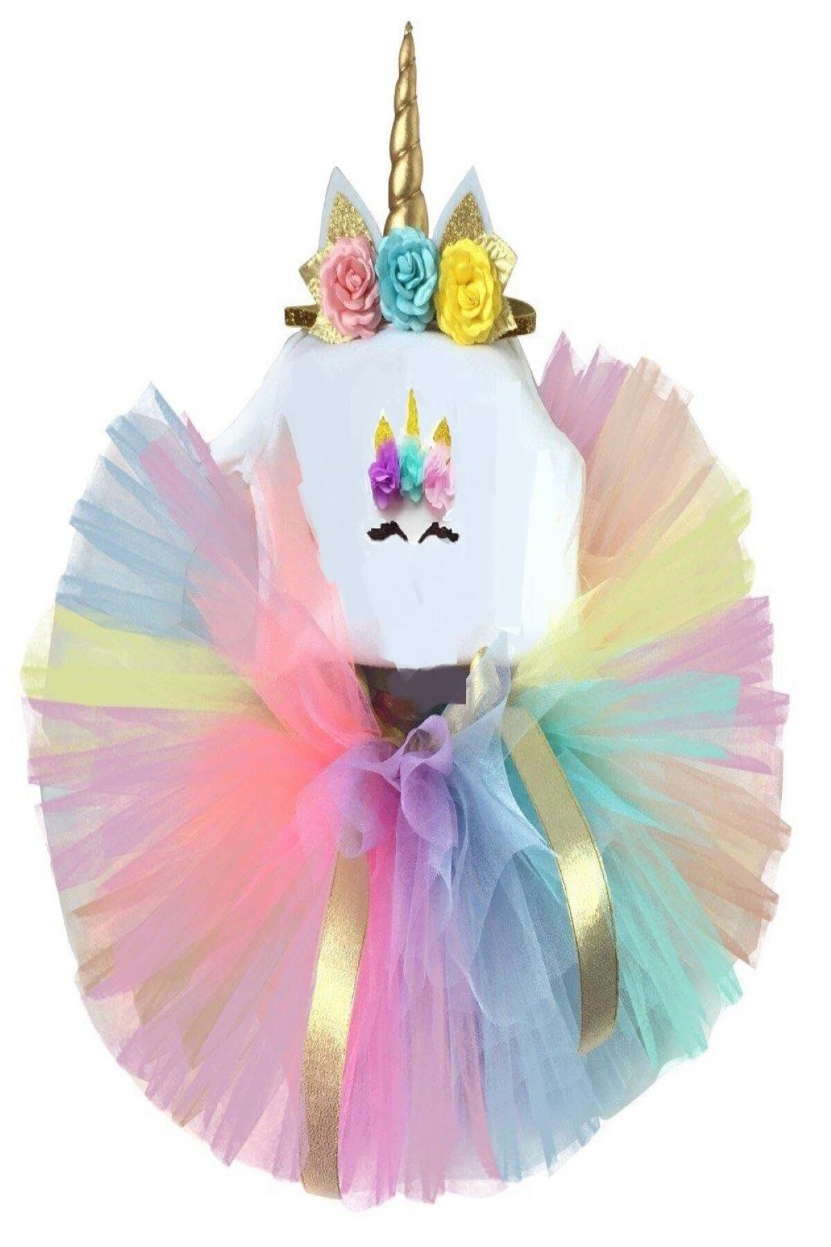 Kokoş Unicorn Taç Unicorn Tütü Unicorn Tişort Seti