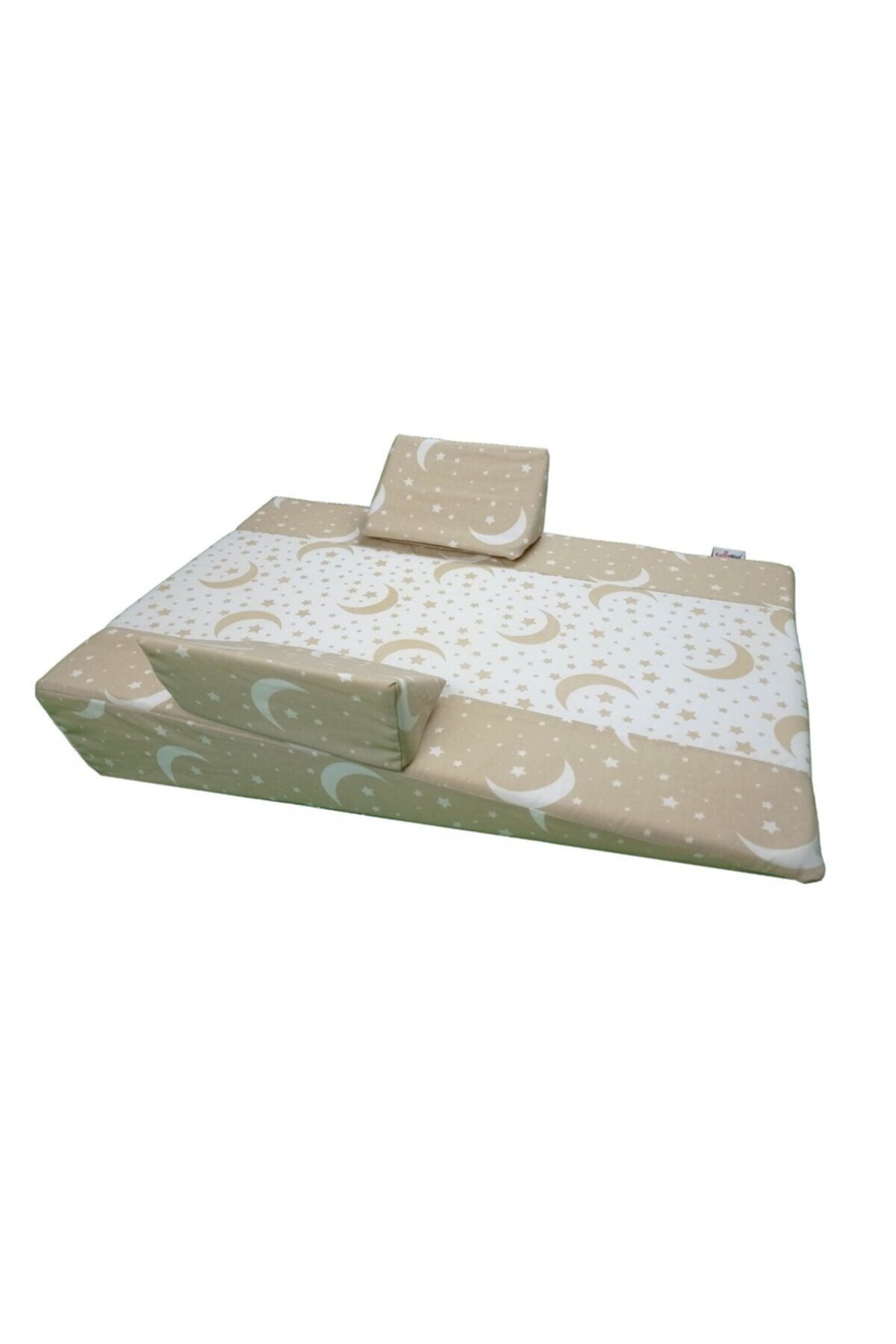 KaliteMall Yıldızlı Rüyalar Bebek Reflü Yatağı 65x40x12 Cm - Ekru