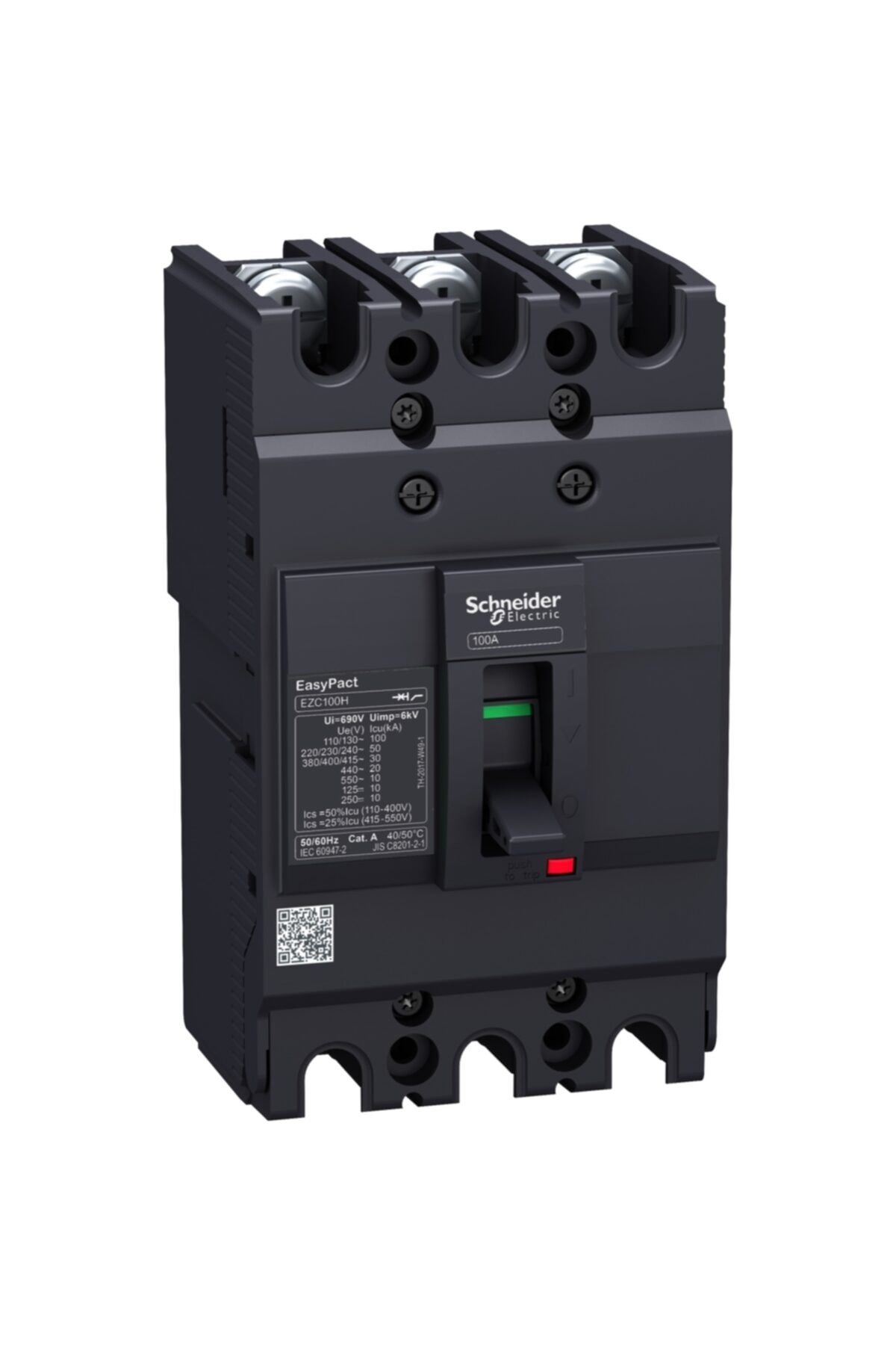 SCHNEIDER Ezc100h3060 Devre Kesici Easypact Ezc100h - Tmd - 60 A - 3 Kutup 3d