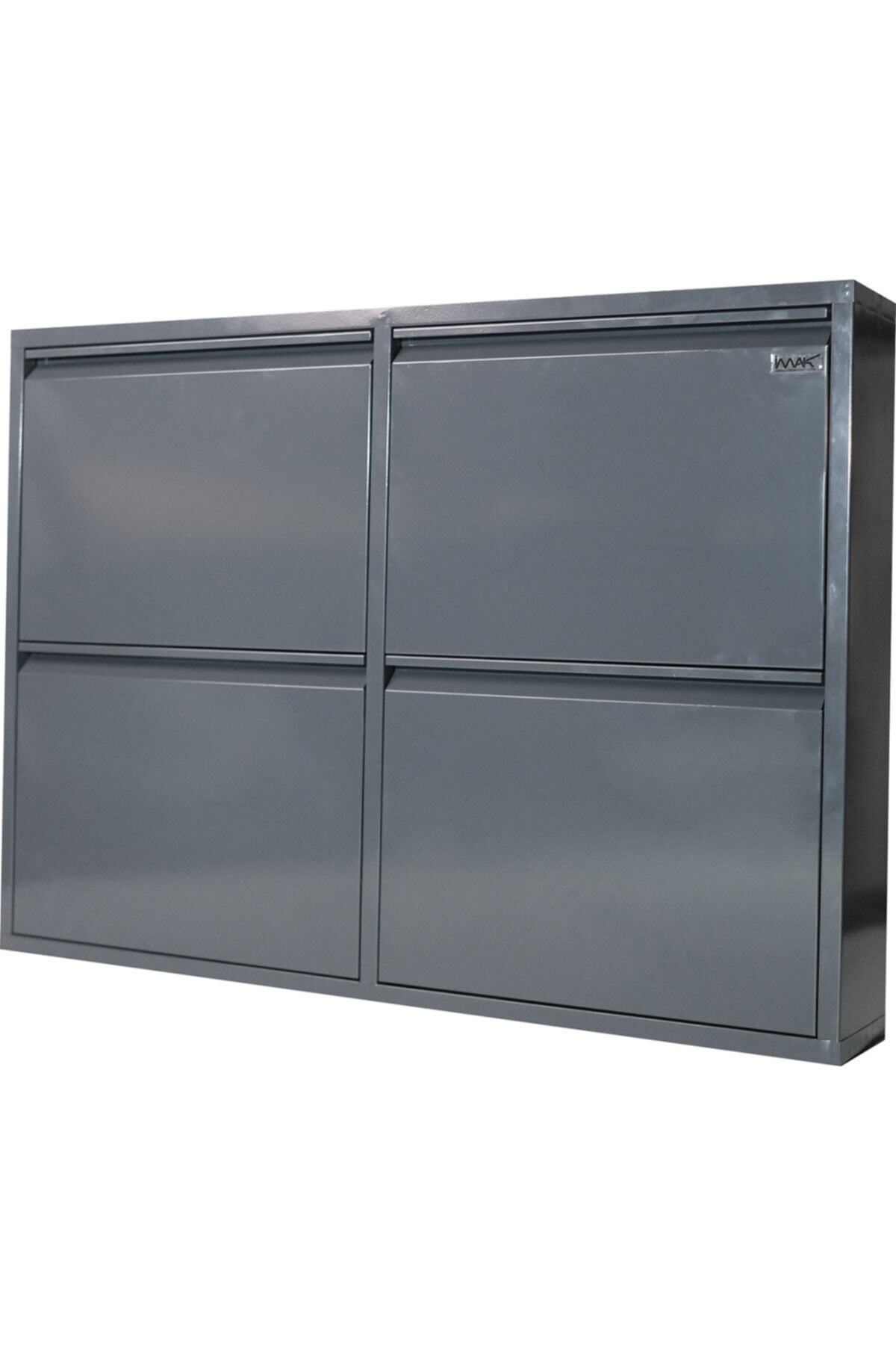 İmak Metal Ayakkabılık ( Antrasit Gri)  2x2'li