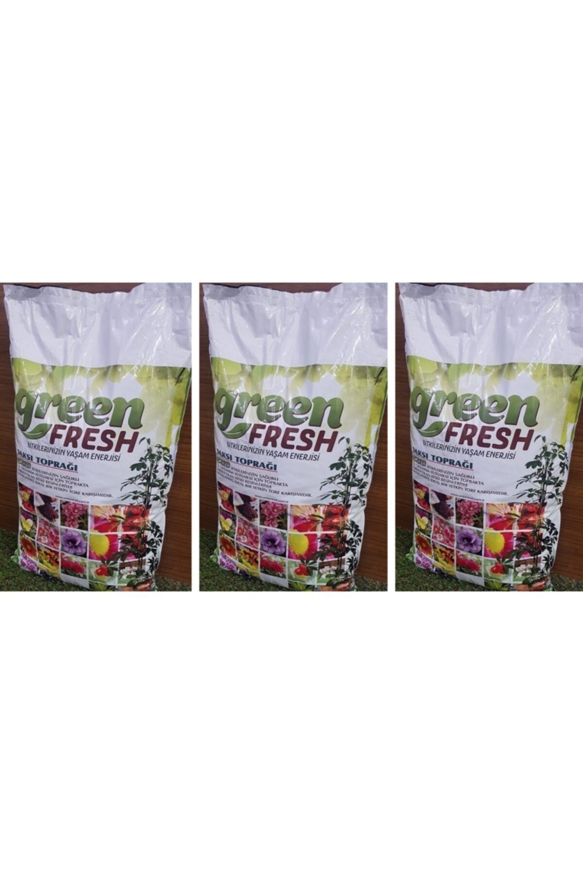 green fresh Torf 10 lt 3 Adet Çiçek Toprağı Saksı Toprağı Bitki Toprağı Perlit Karışımlı Torf Toprak