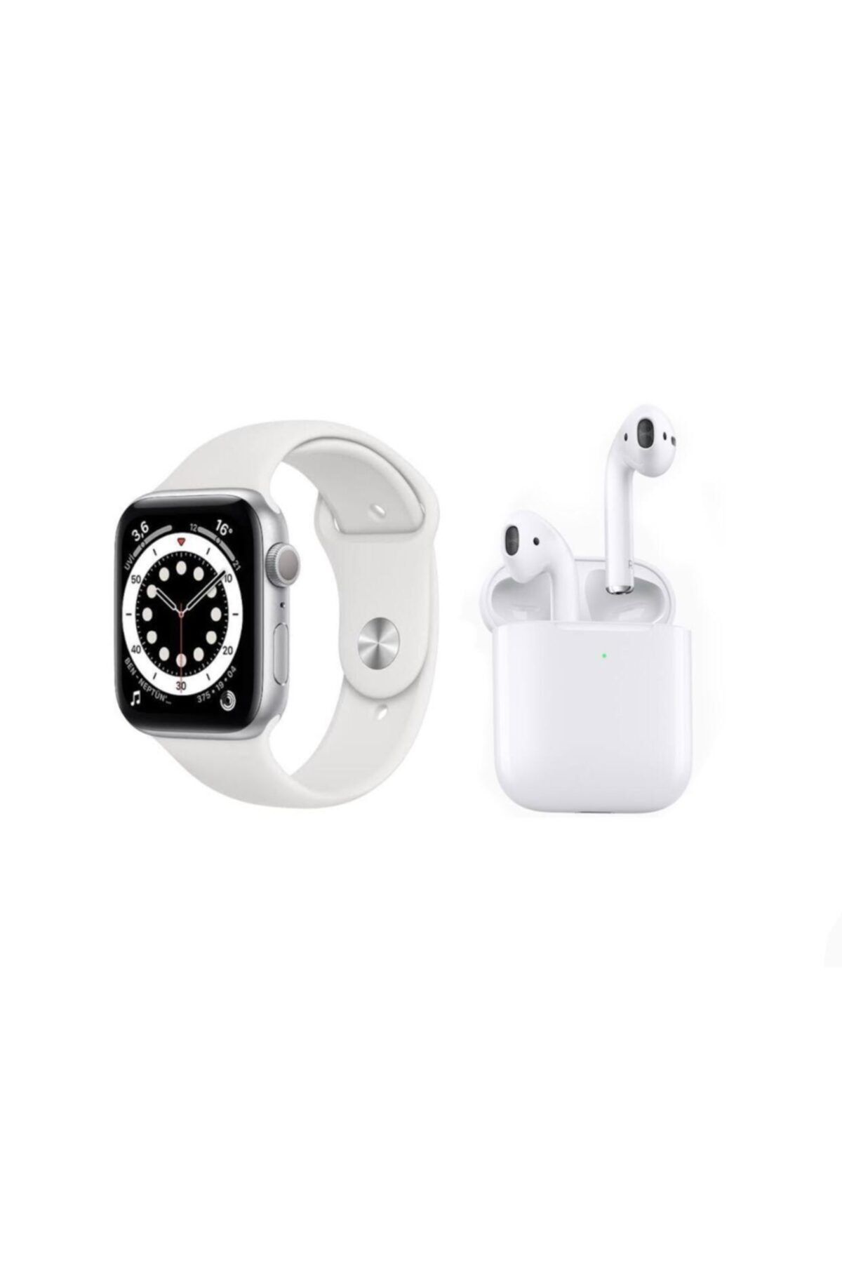 ShopingFly Watch 6 W26 Akıllı Saat + Airpods 2.nesil Bluetooth Kulaklık