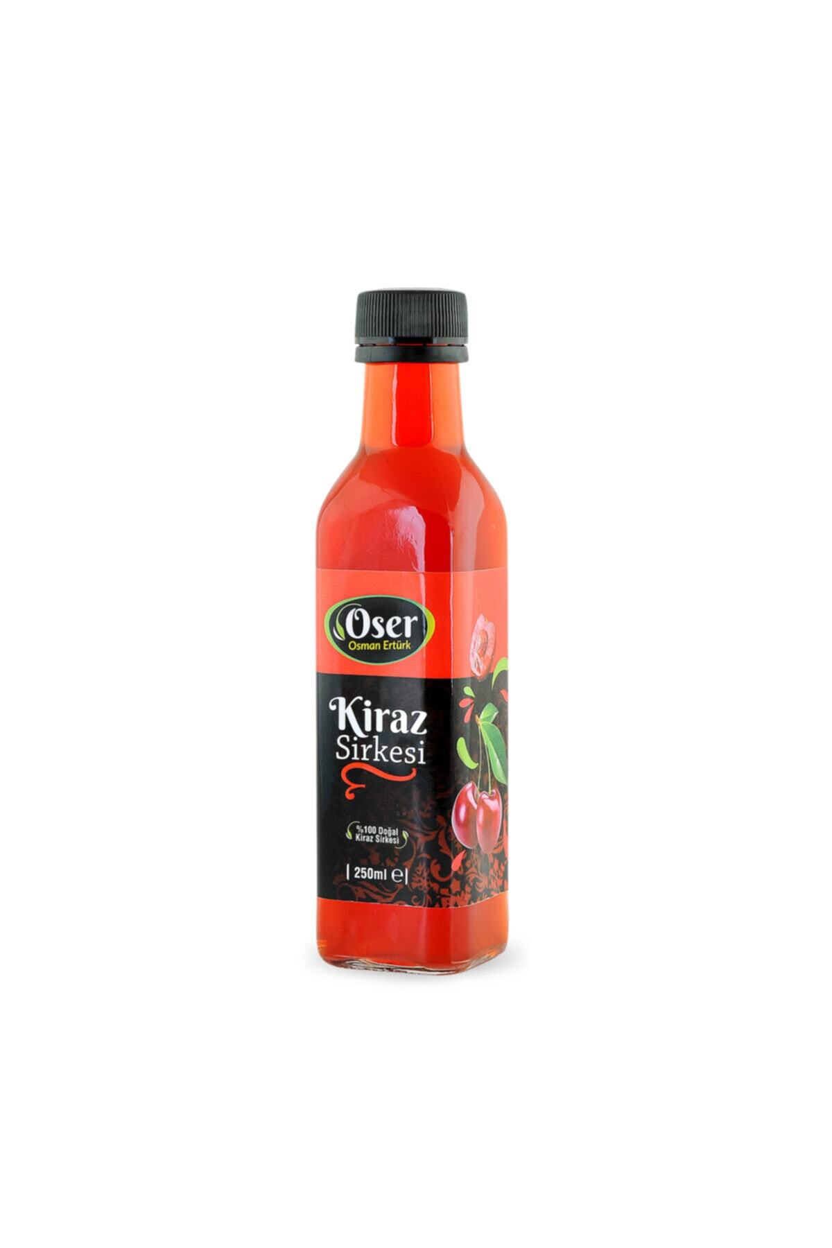 OSER Doğal Fermente Ev Yapımı Katkısız Doğal Kiraz Sirkesi 250ml Cam Şişe